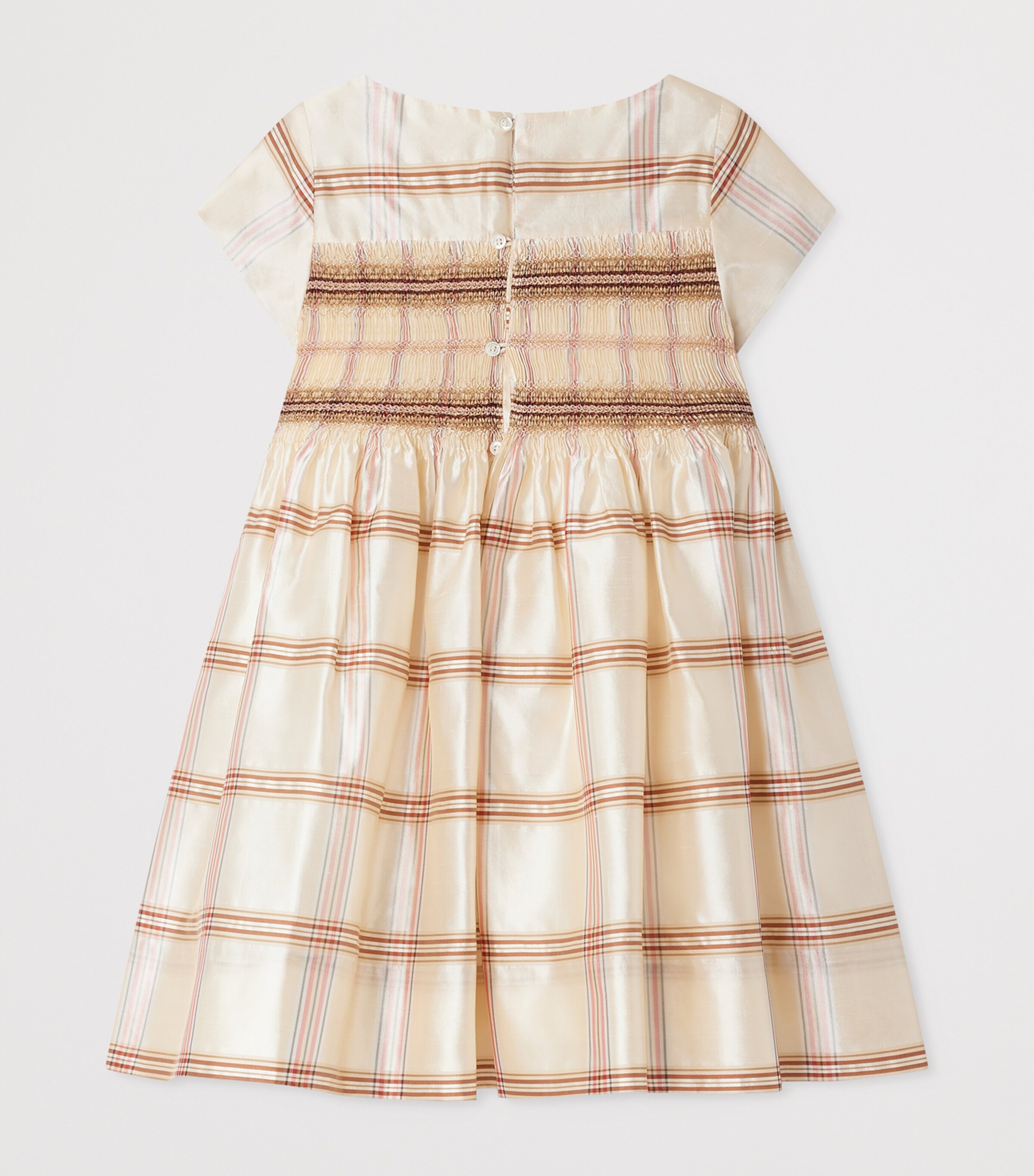 Silk Duchesse Dress (4-12 Years) CARREAUX ECRU Image 2