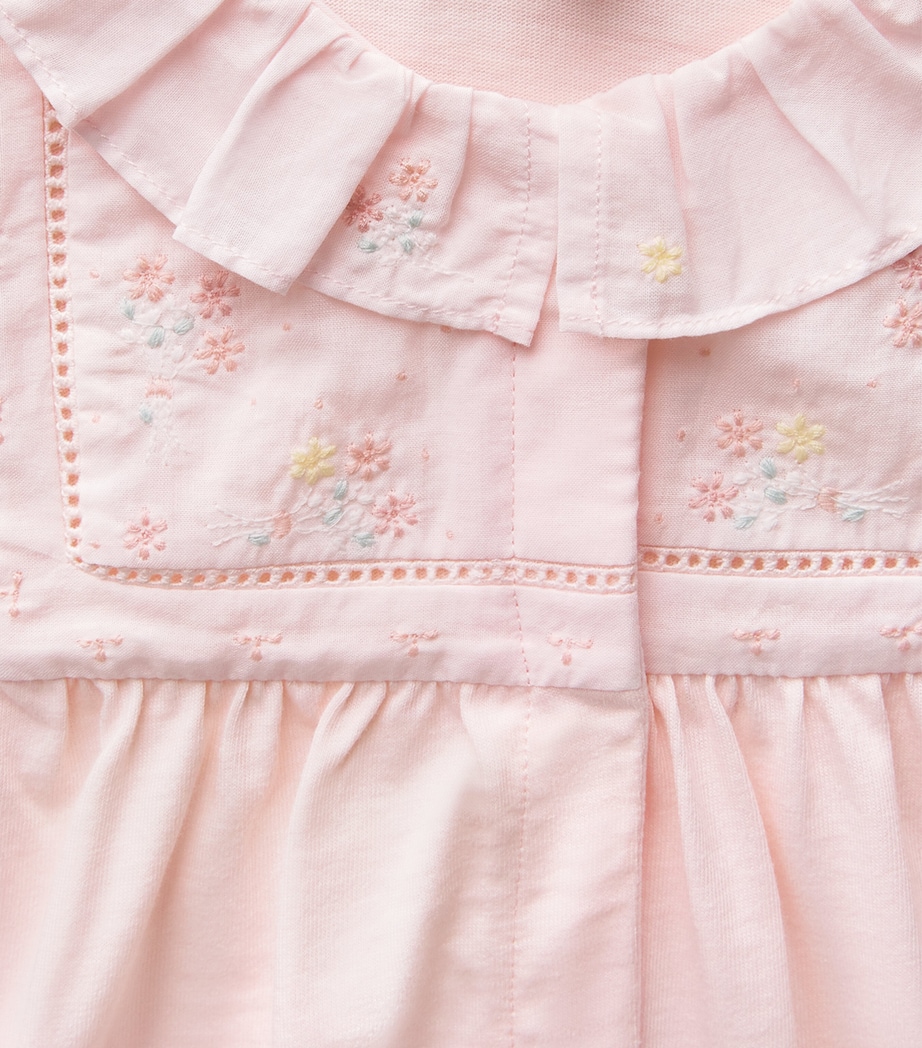 Cotton Frill-Collar All-In-One (0-24 Months) 31ROSE PÂLE Image 3