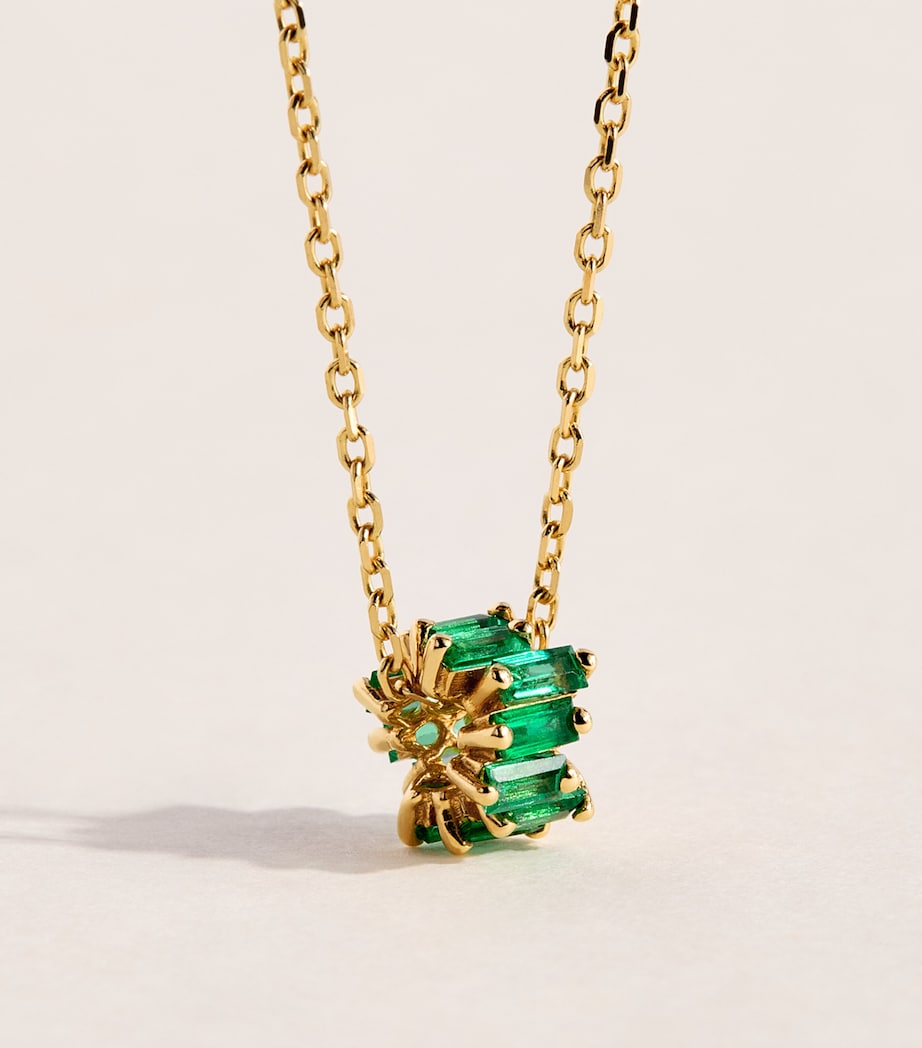 Suzanne Kalan Yellow Gold and Emerald Infinite Pendant Necklace Yg/emer Image 1