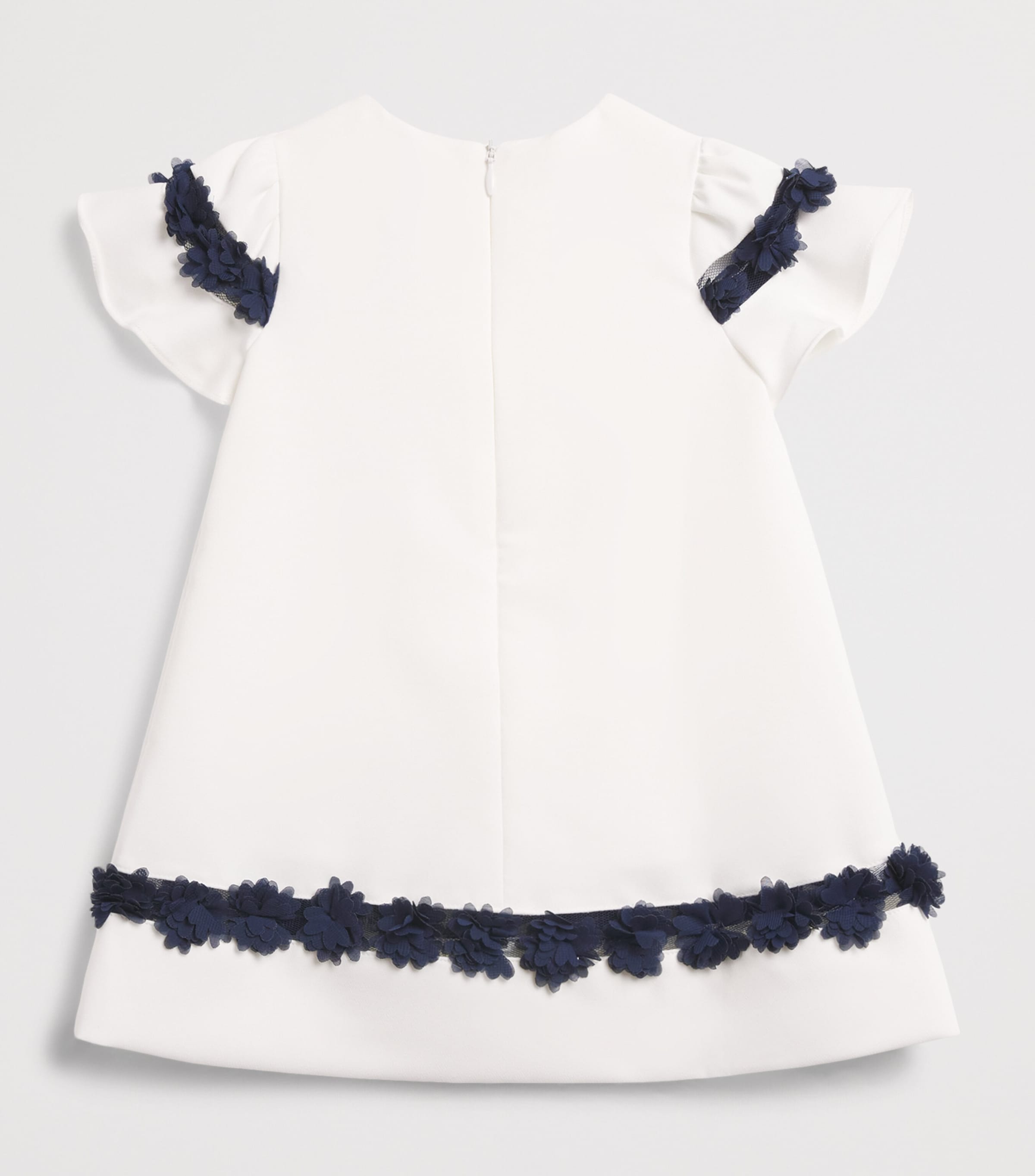 Patachou Crepe Appliqué Dress (6 Months-4 Years) Ivory Image 2