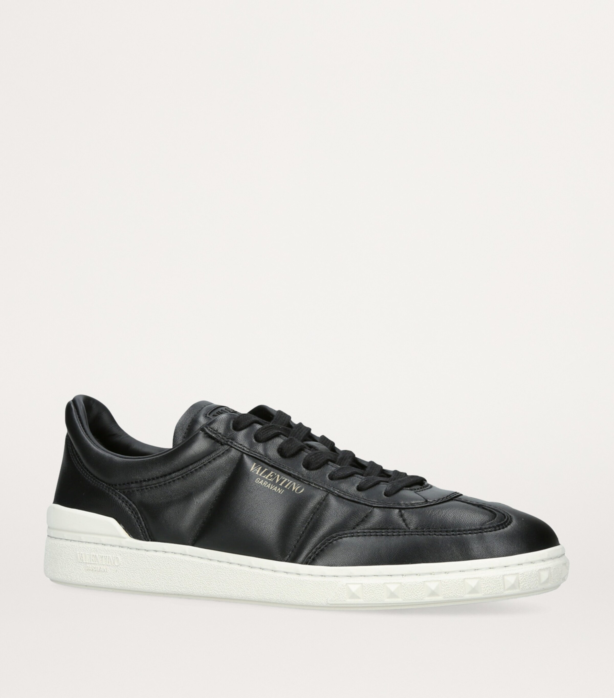 Valentino Garavani Leather Upvillage Padded Sneakers Blk/white Image 3