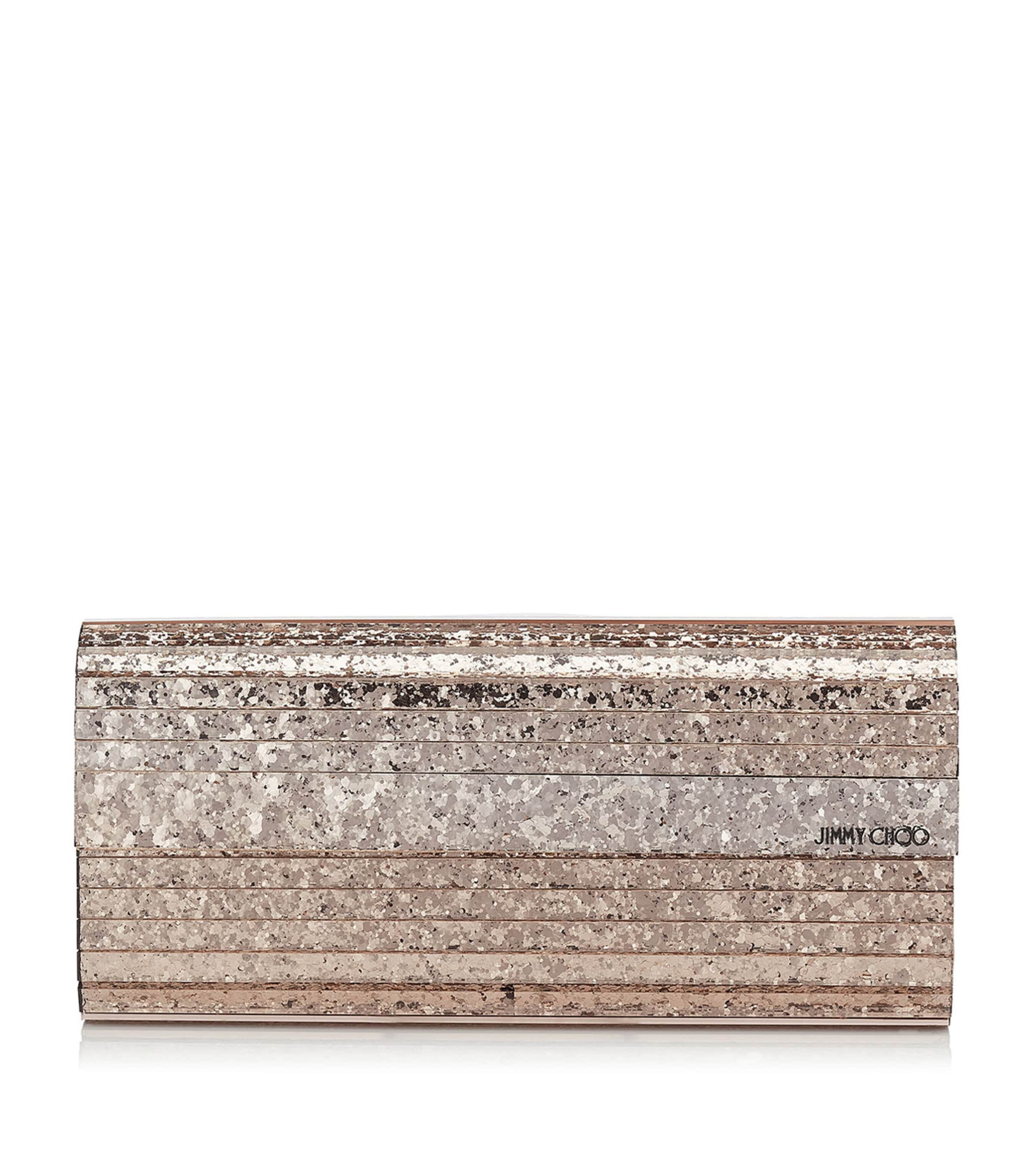 Shop Jimmy Choo Glitter Sweetie Clutch In Pink