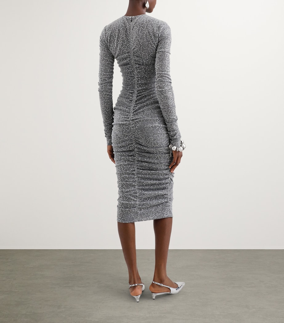 Sequinned Midi Dress S0998-SILVER Image 5