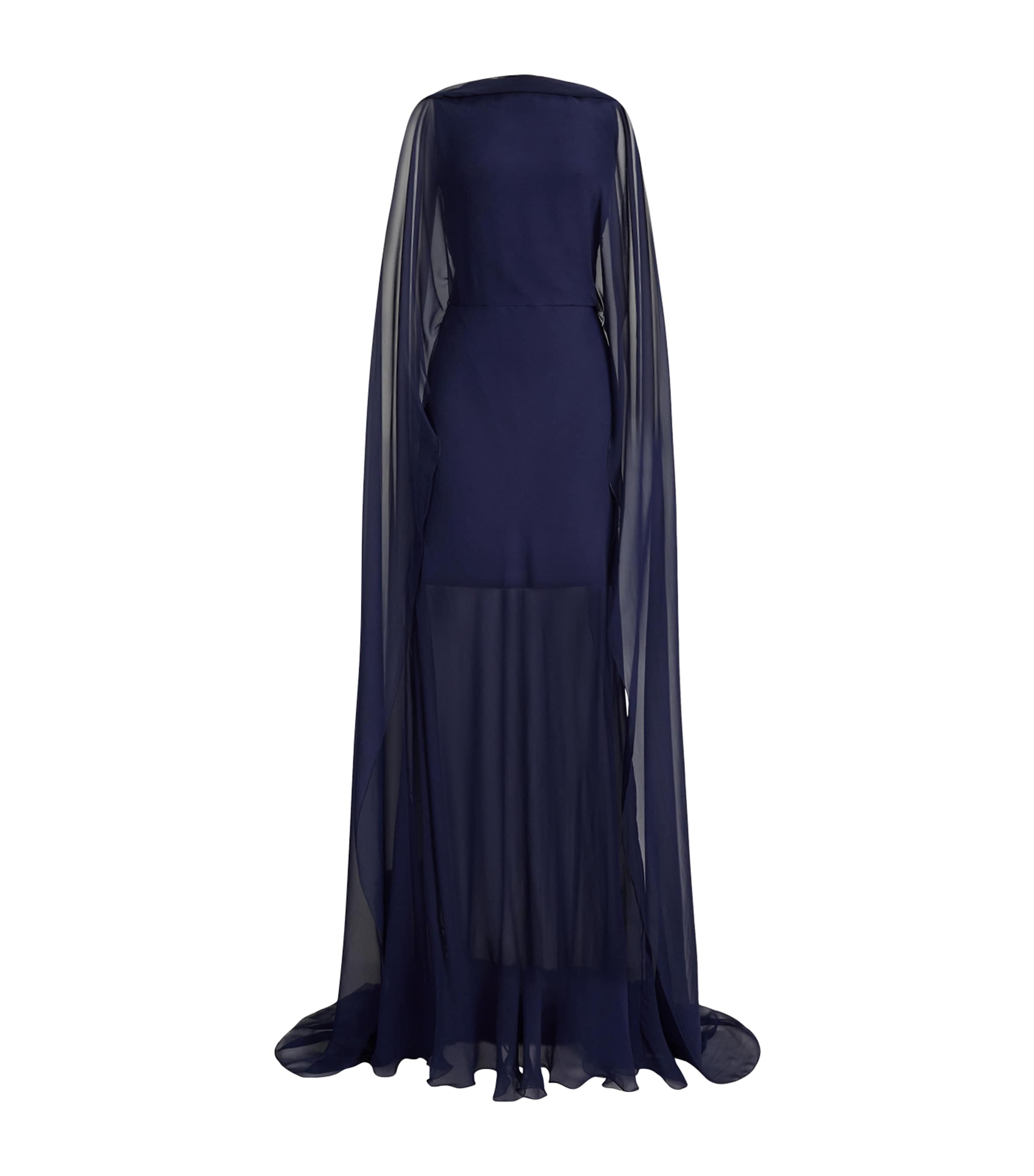 Silk Georgette Dylon Dress LUX NAVY Image 1