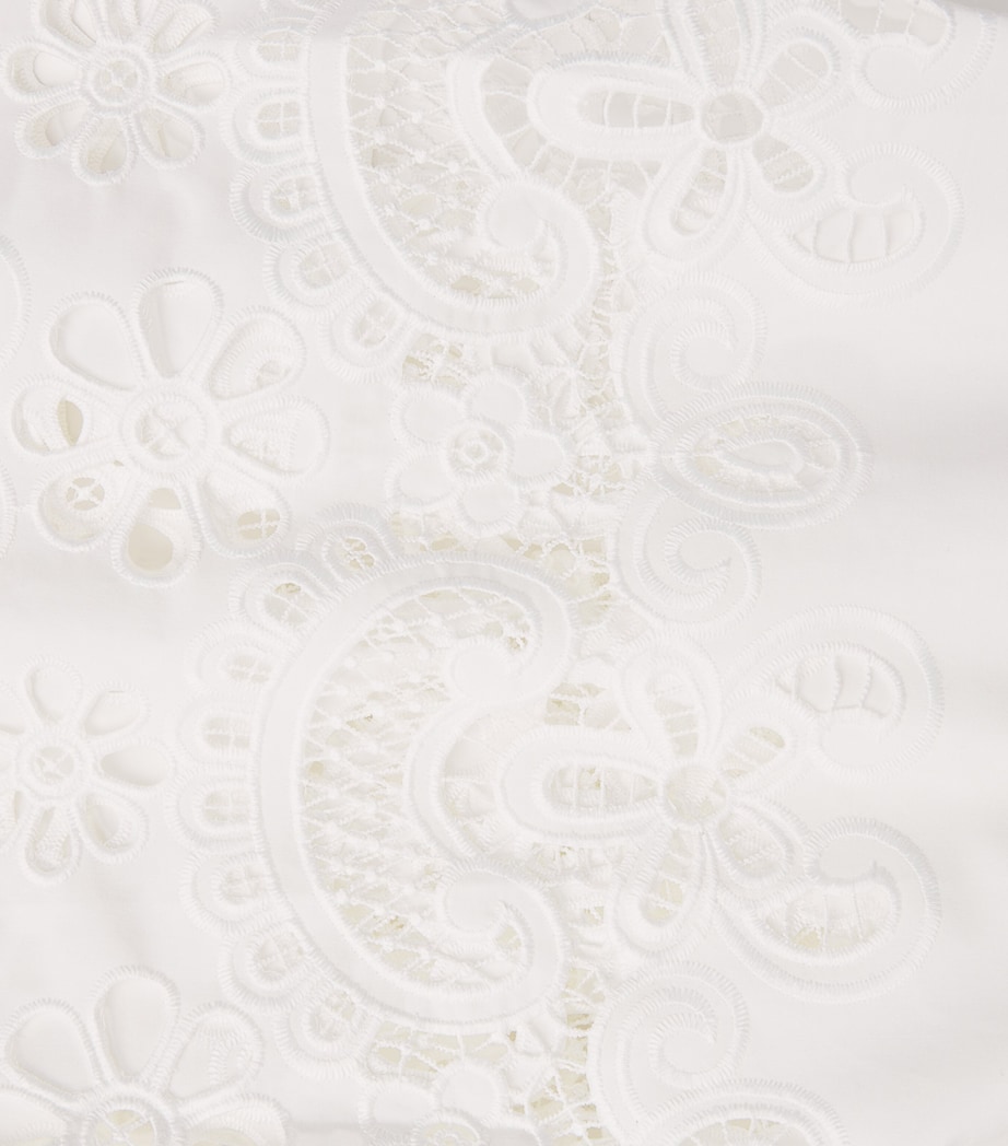 Stylein Womens Embroidered Jorah Midi Skirt White Image 6