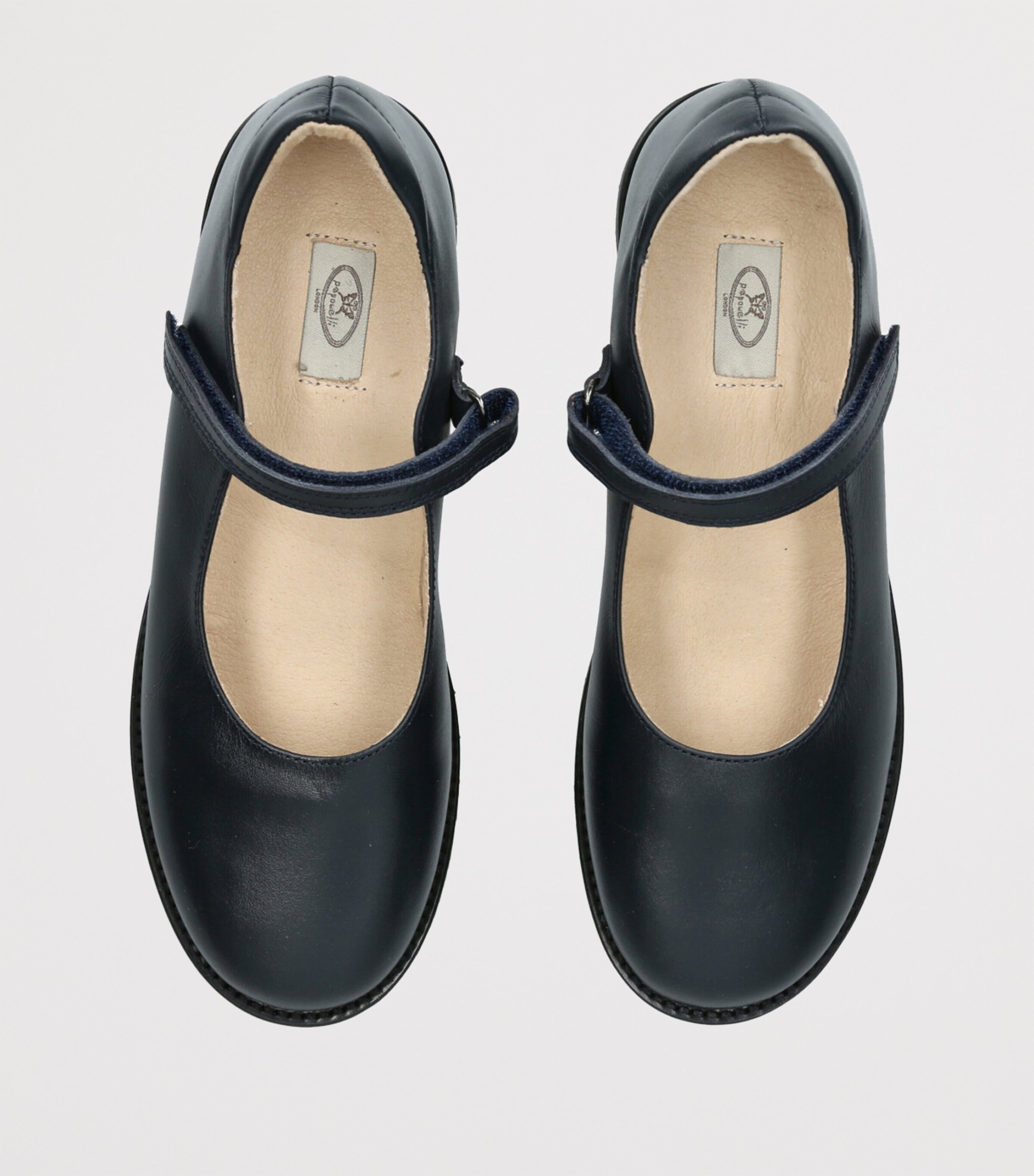 papouelli Leather Emilia Shoes Navy Image 4