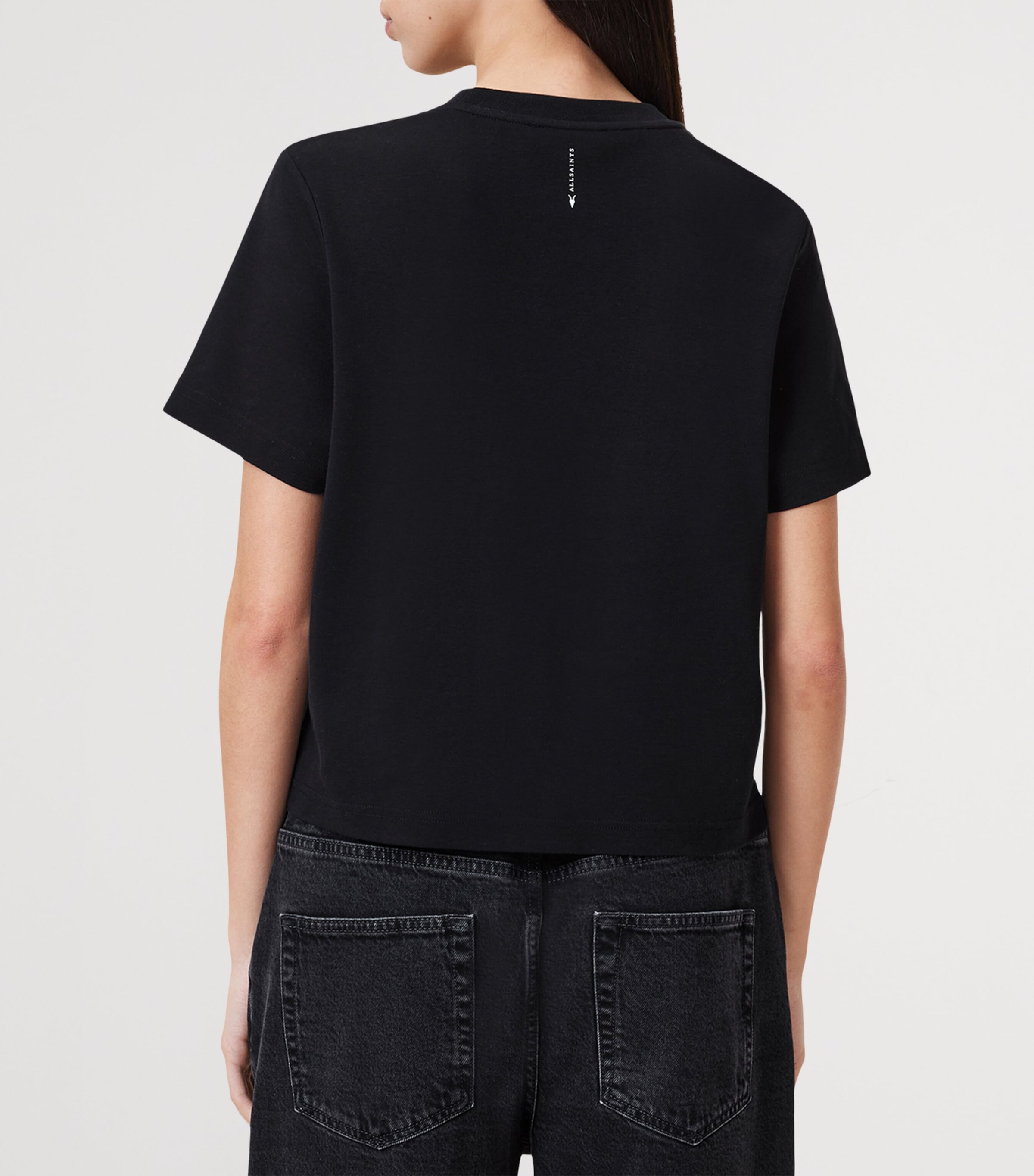 AllSaints Womens Organic Cotton Lisa T-Shirt Black Image 7