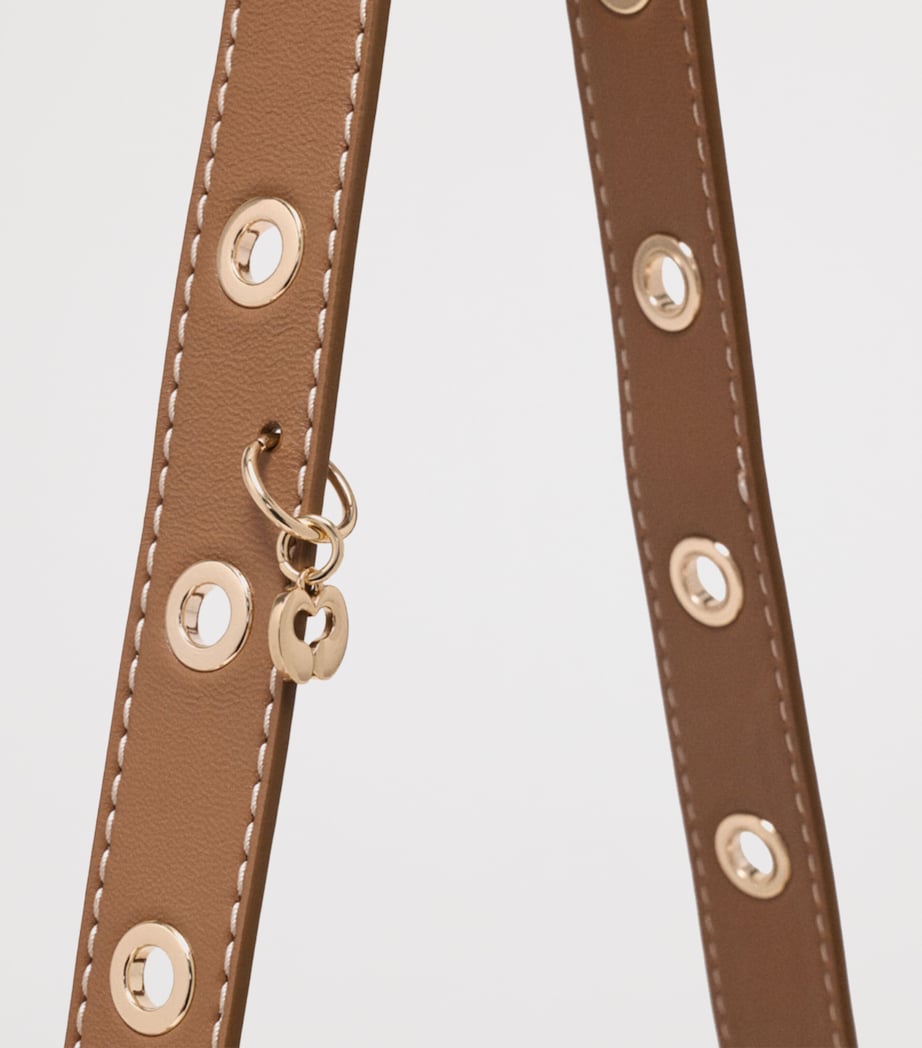 Maje Small Canvas Miss M Shoulder Bag Moka/white Image 4