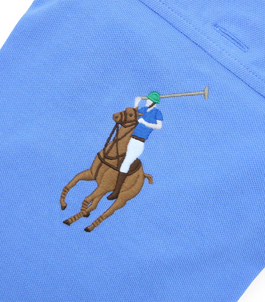 Mesh Cotton Polo Pony Dog Shirt (Medium) ISLAND BLUE Image 3