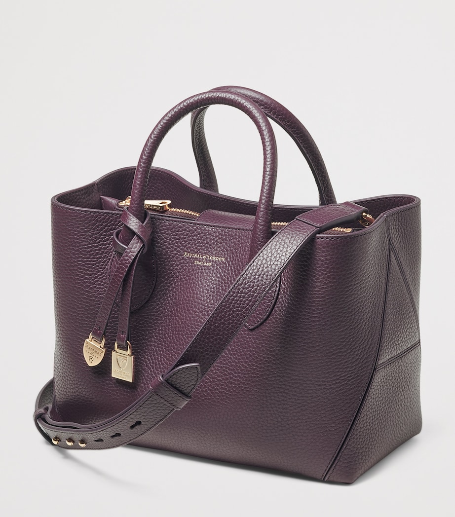 Midi Leather London Tote Bag FIG Image 3