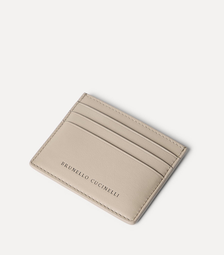 Brunello Cucinelli Leather Logo Card Holder Image 2