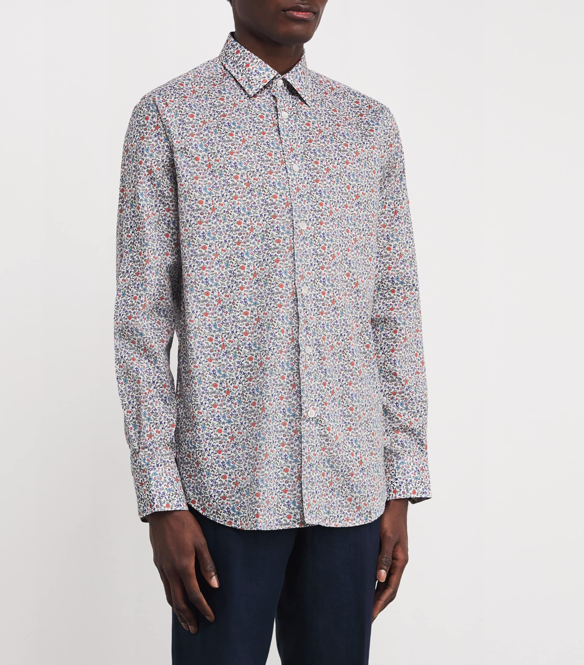 Paul Smith Mens Cotton Liberty Print Shirt Coloured Image 2