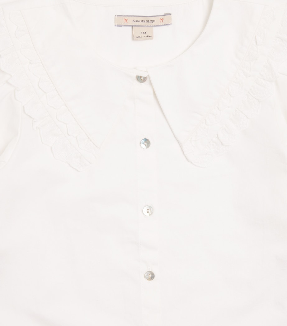 Organic Cotton Coeur Blouse (5-10 Years) S00029 OPTIC WHITE Image 3