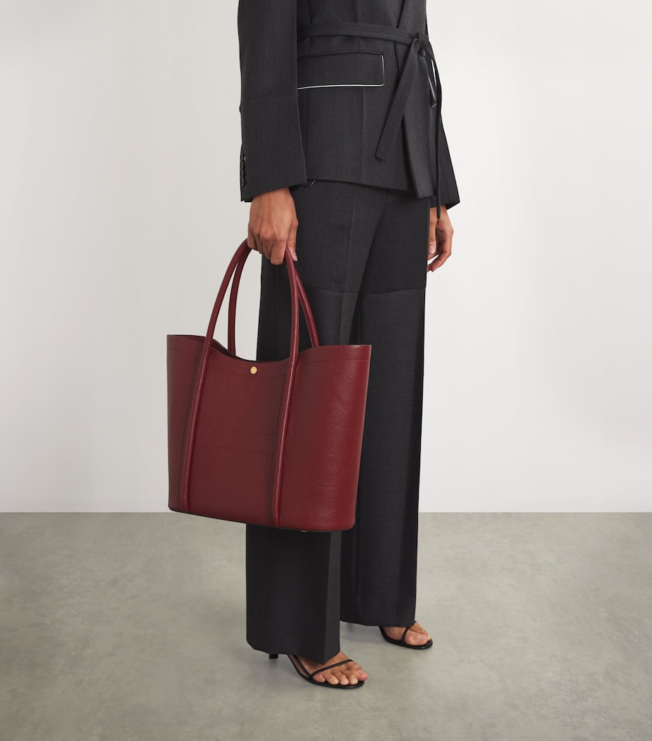 Leather Rope Tote Bag BURGUNDY Image 2