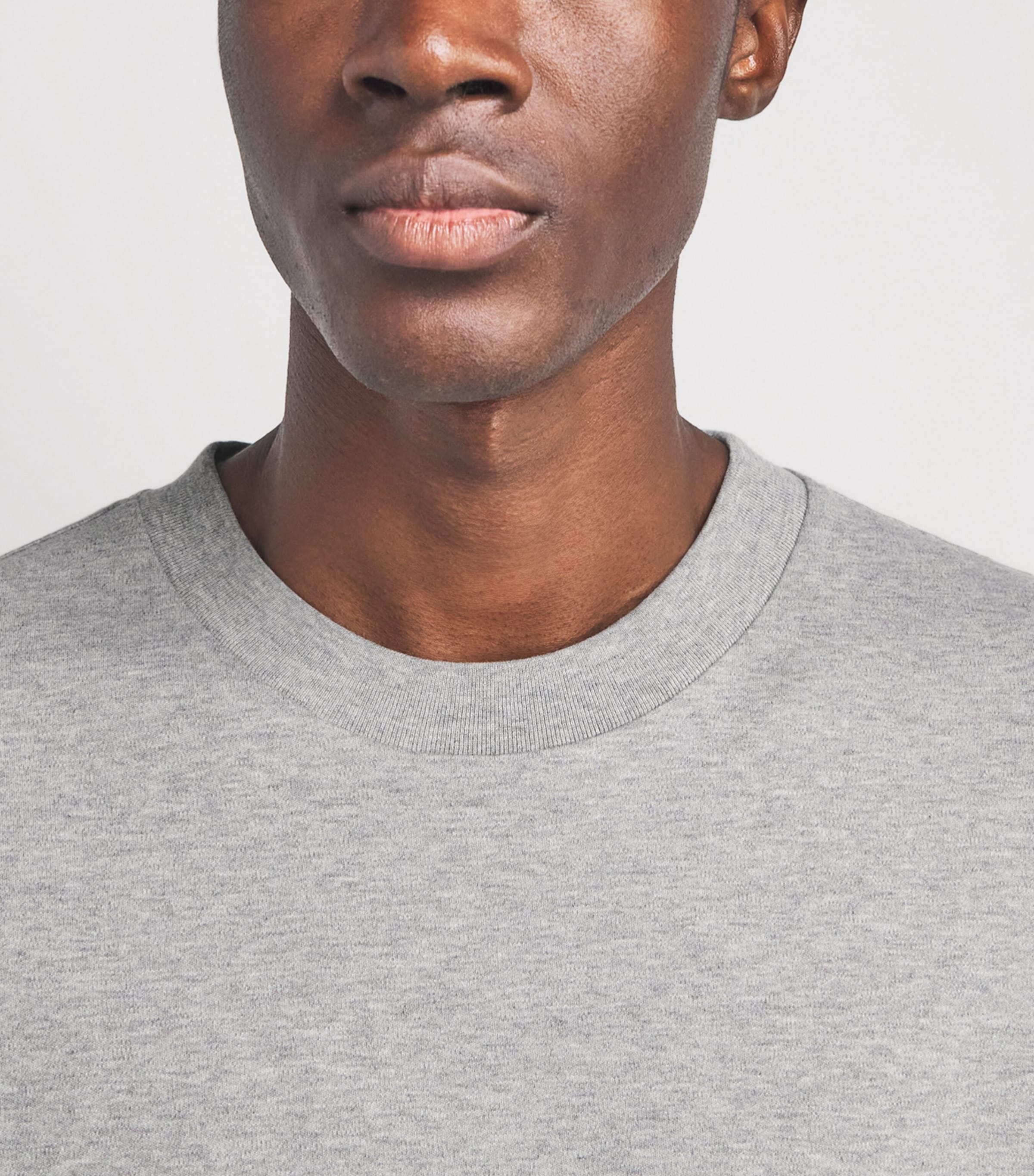 Vince Mens Cotton Peached Face Jersey T-Shirt H. Grey Image 3
