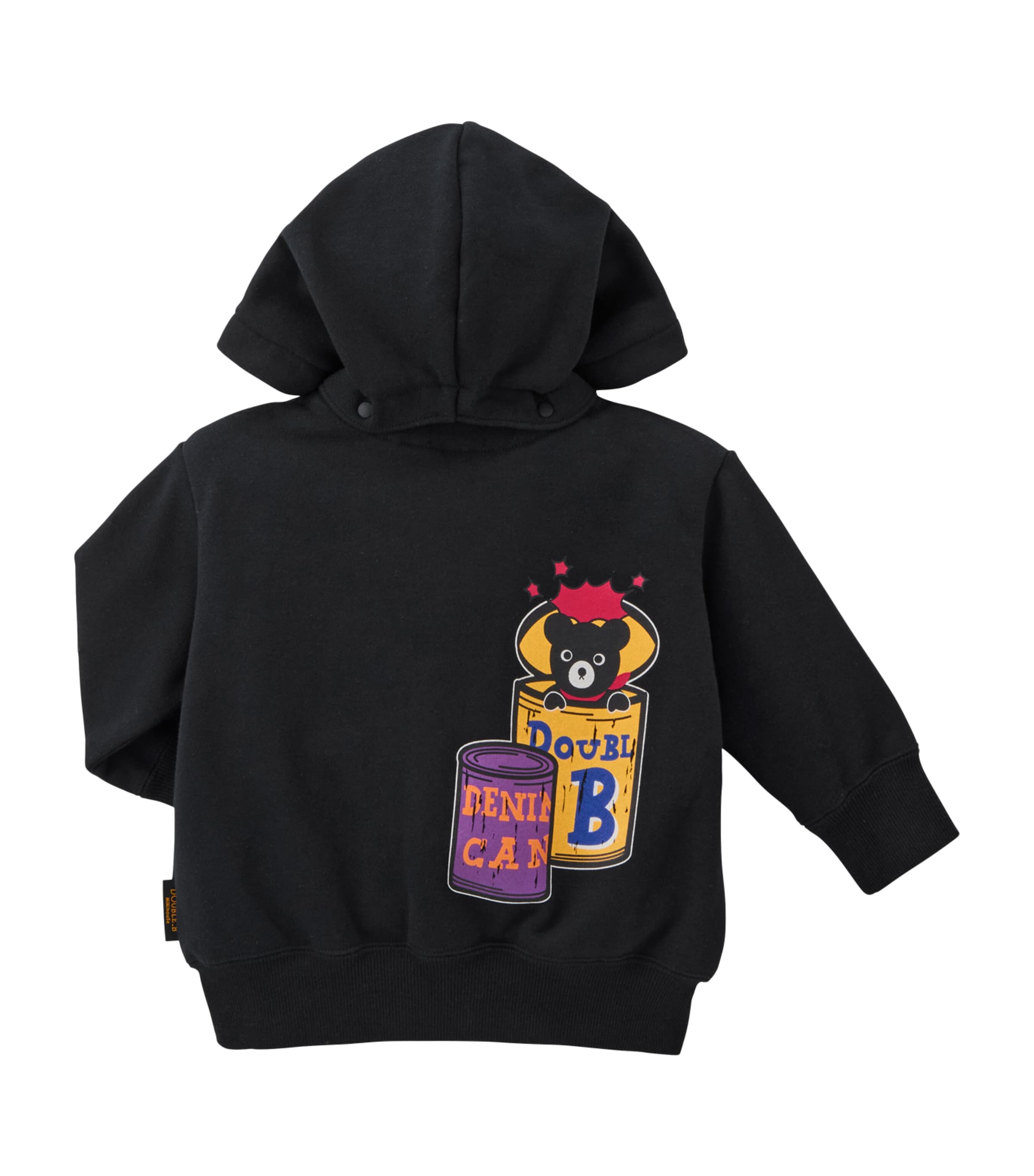 Miki House Kids' Cotton Lift Off Hoodie In Black