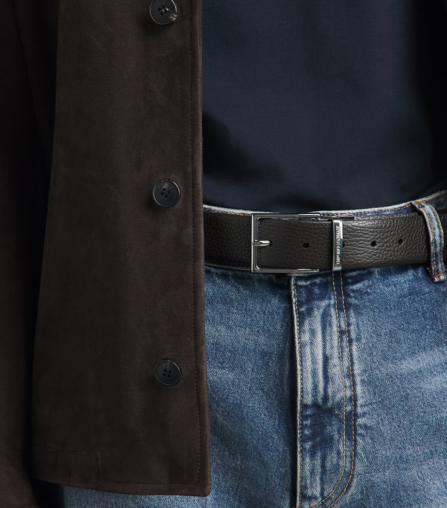 Emporio Armani Grained Leather Belt Image 2