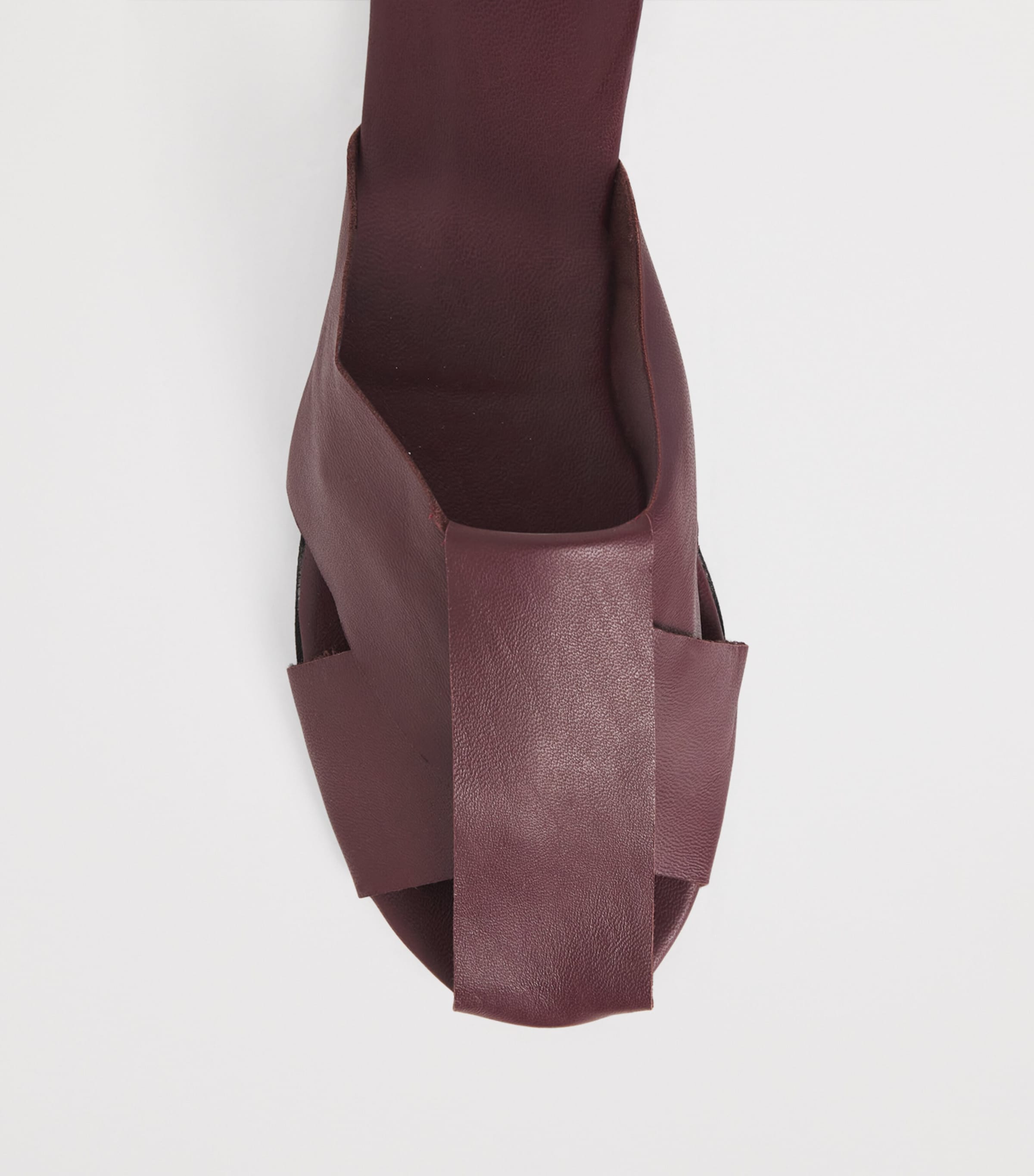 Leather Mules BURGUNDY Image 5