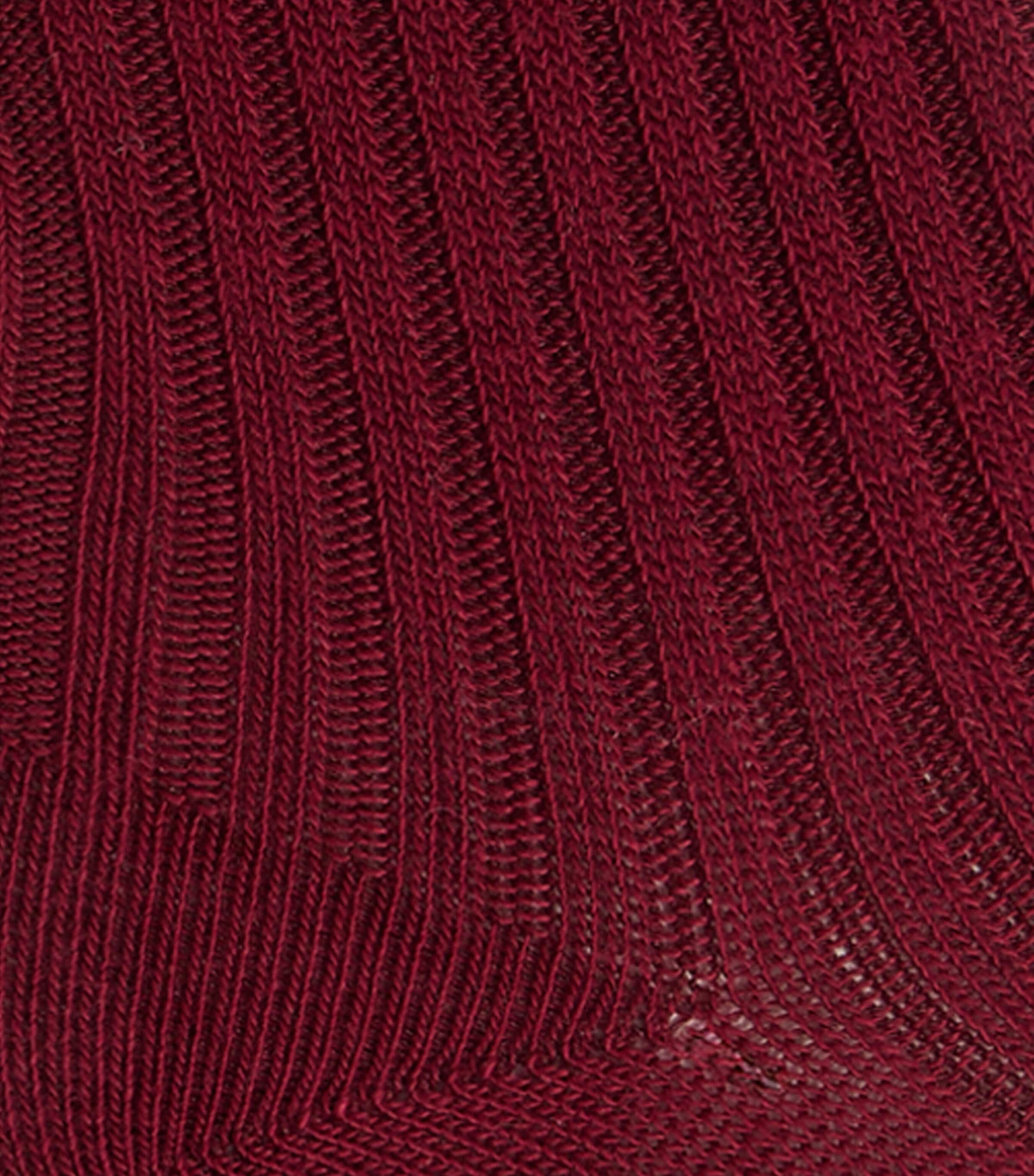 Cotton Ribbed Socks BORDEAUX Image 2