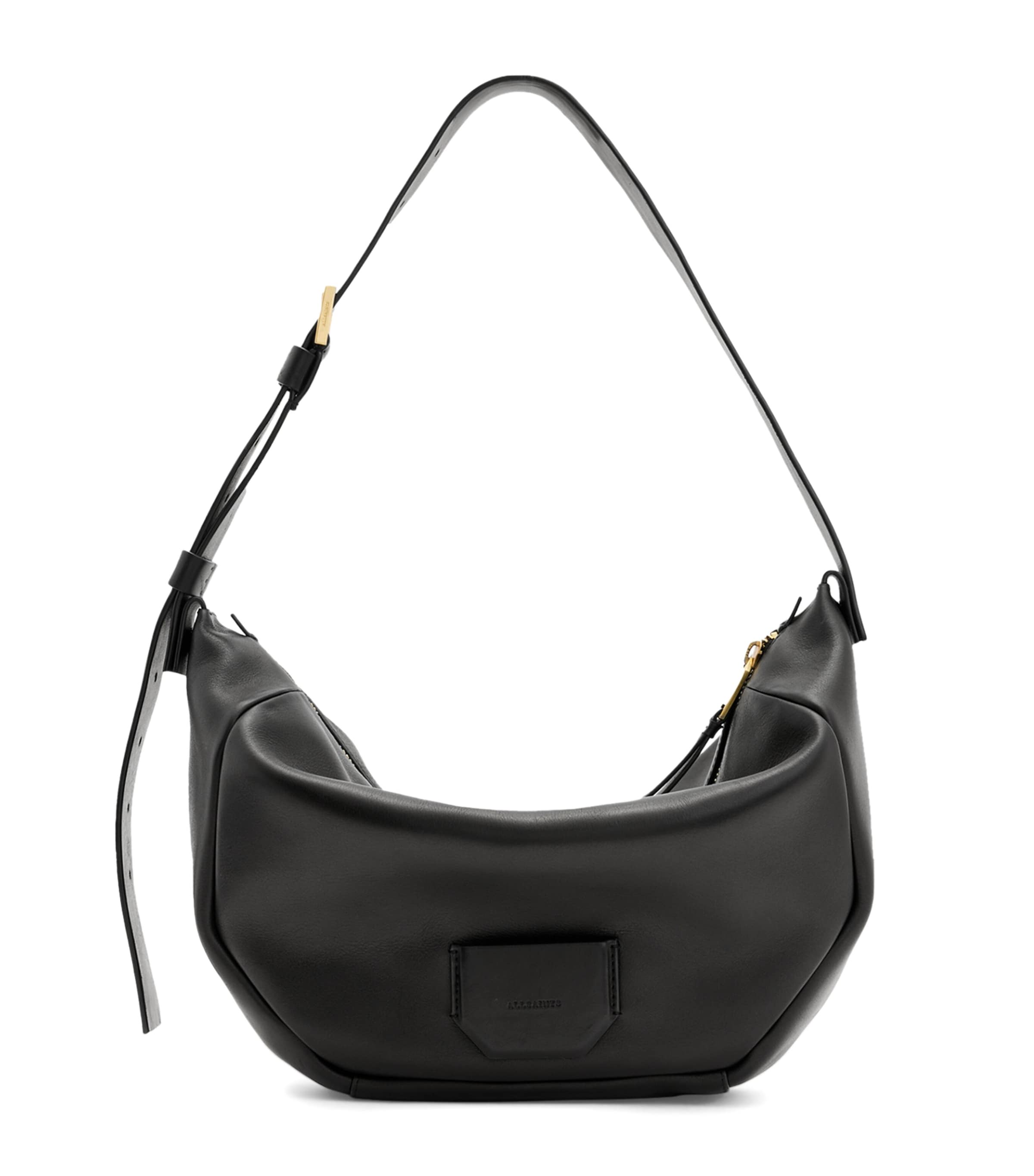 Allsaints Leather Madea Shoulder Bag In Black