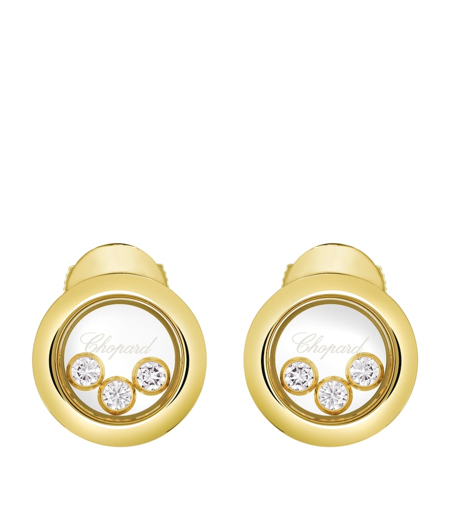 Yellow Gold and Diamond Happy Diamonds Icons Earrings 18K YELLOW GOLD Image 1