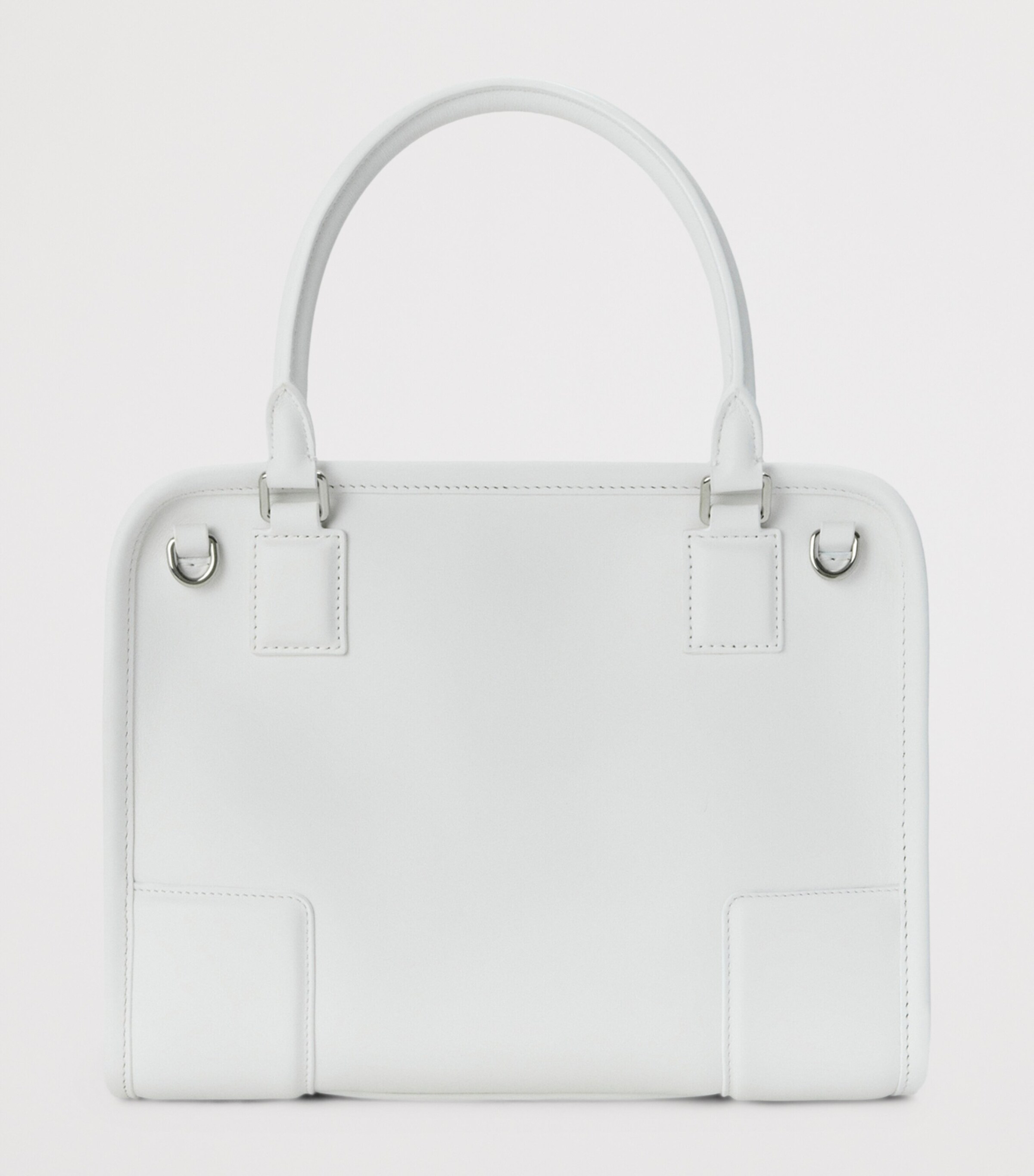 LOEWE Small Leather Amazona 180 Top-Handle Bag White Image 6