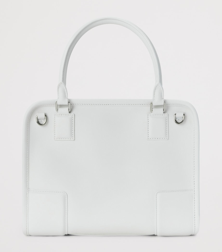 LOEWE Small Leather Amazona 180 Top-Handle Bag White Image 6