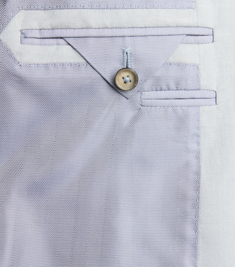 Canali Mens Linen-Silk 2-Piece Suit Image 6