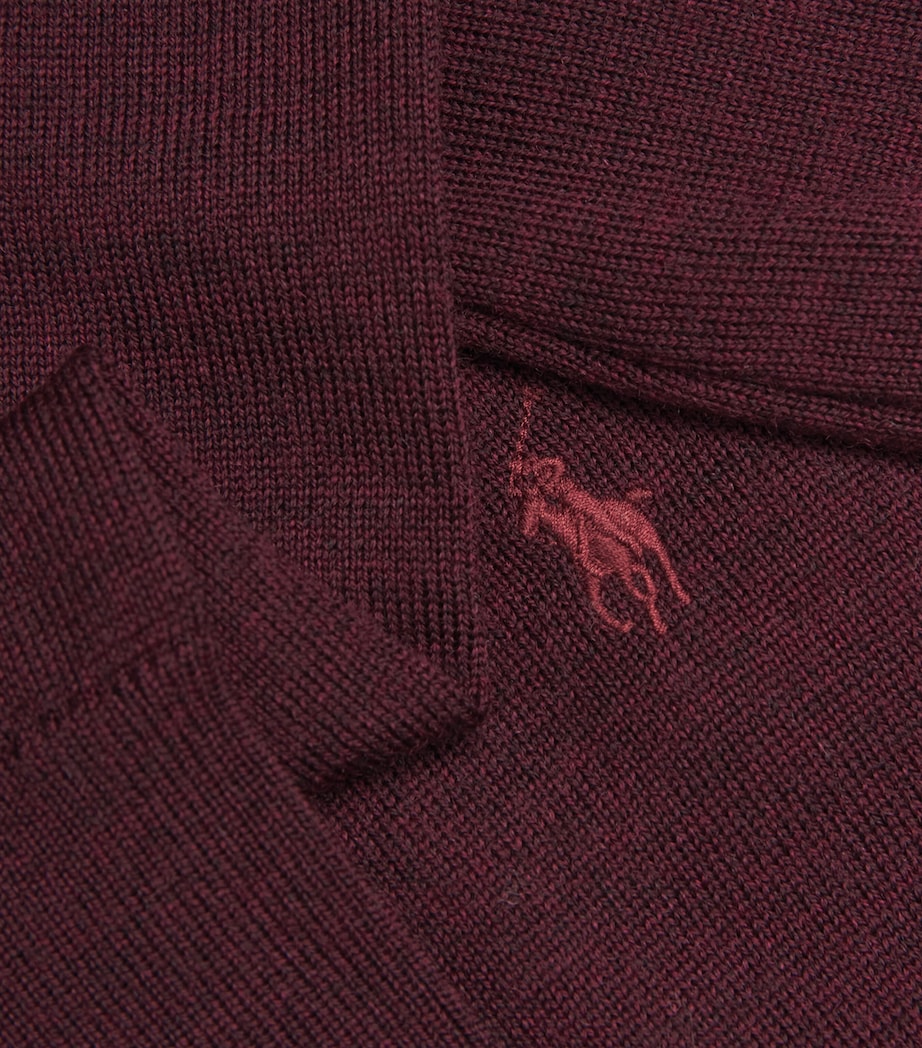 Wool Crew-Neck Sweater AGED WINE HEATHER Image 5