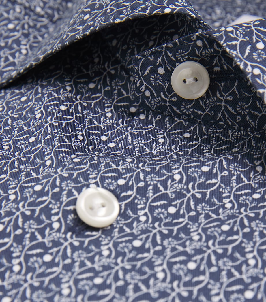 Signature Twill Floral Slim Shirt DARK BLUE Image 5