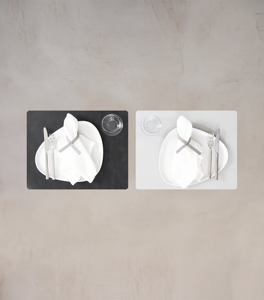 Double Cloud Table Mat (Set of 4) BLACK/METALLIC Image 2