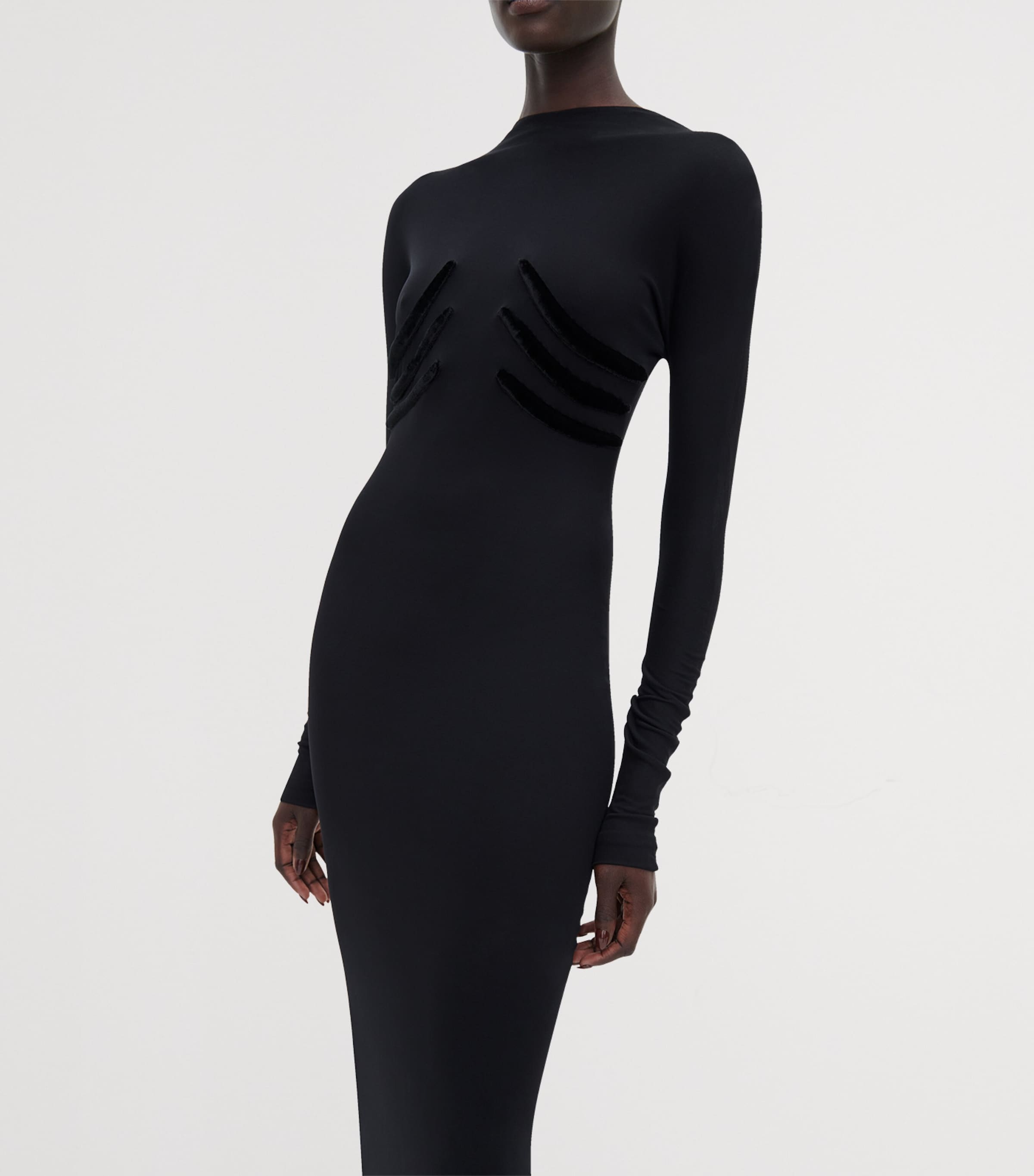 Schiaparelli Womens Trompe-l'Oeil Skeleton Maxi Dress Black Image 4