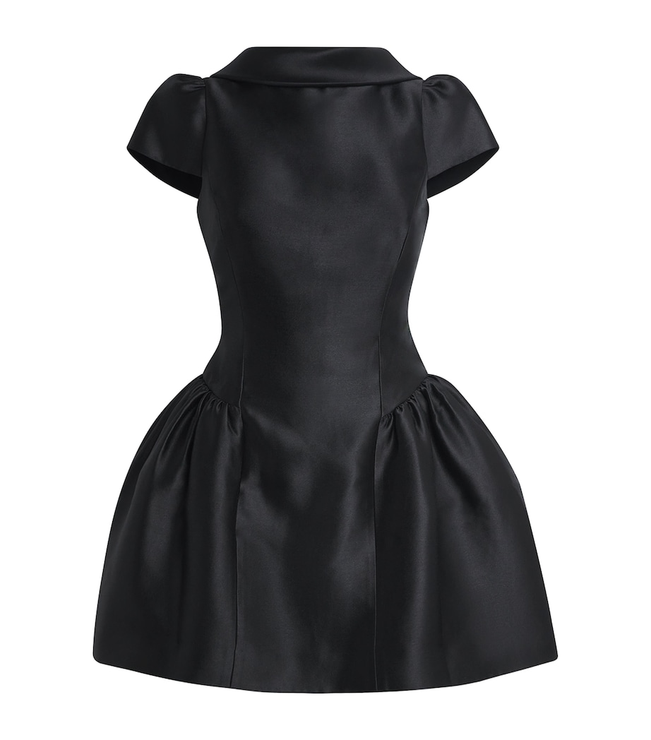 Self-Portrait Womens Taffeta Mini Dress Black Image 1