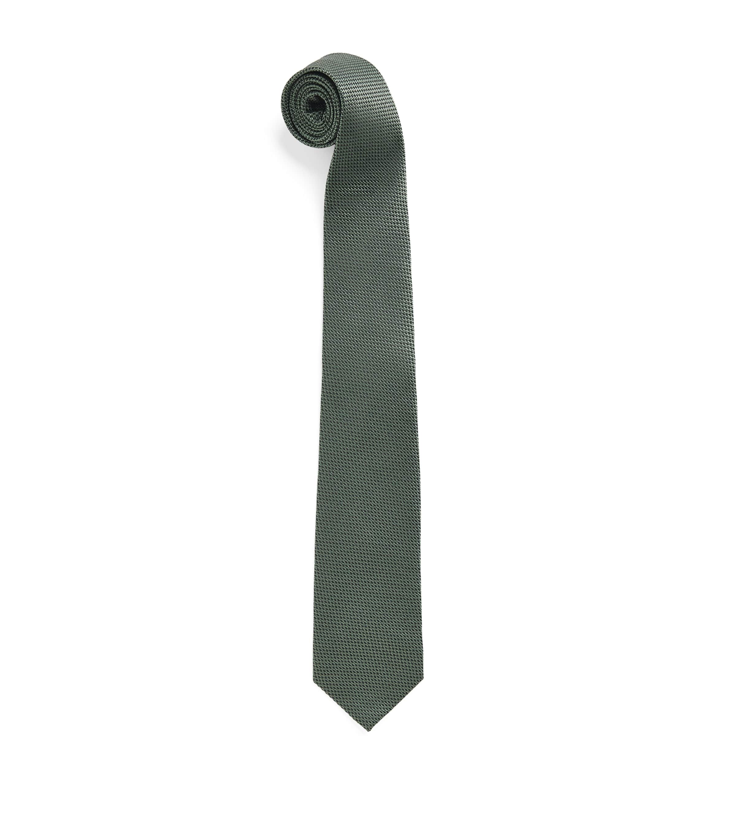 Isaia Silk Micro-Houndstooth Tie Image 1
