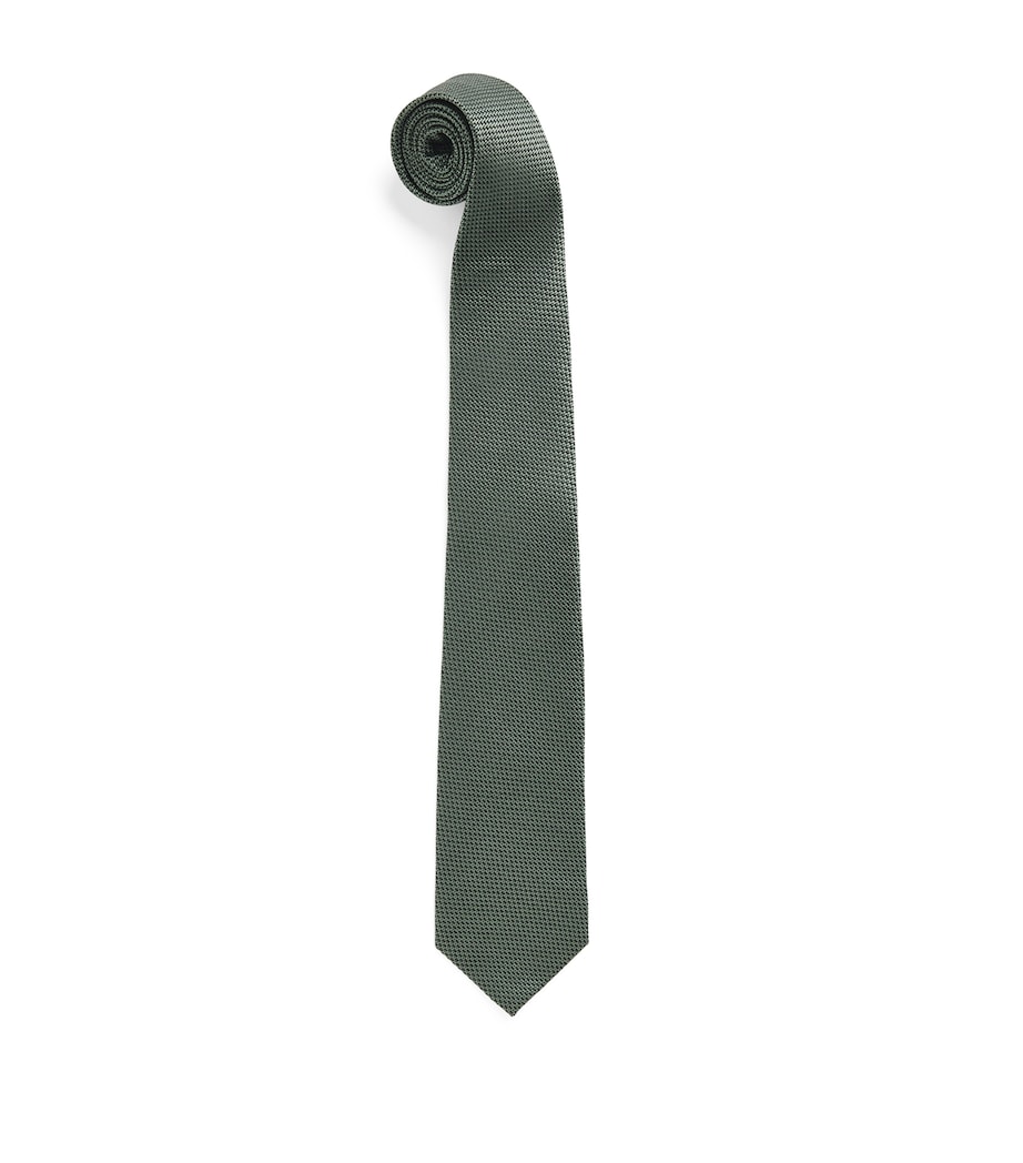 Isaia Silk Micro-Houndstooth Tie Image 1
