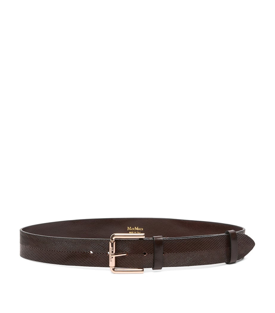 Max Mara Leather Belt Dark Bown Image 1