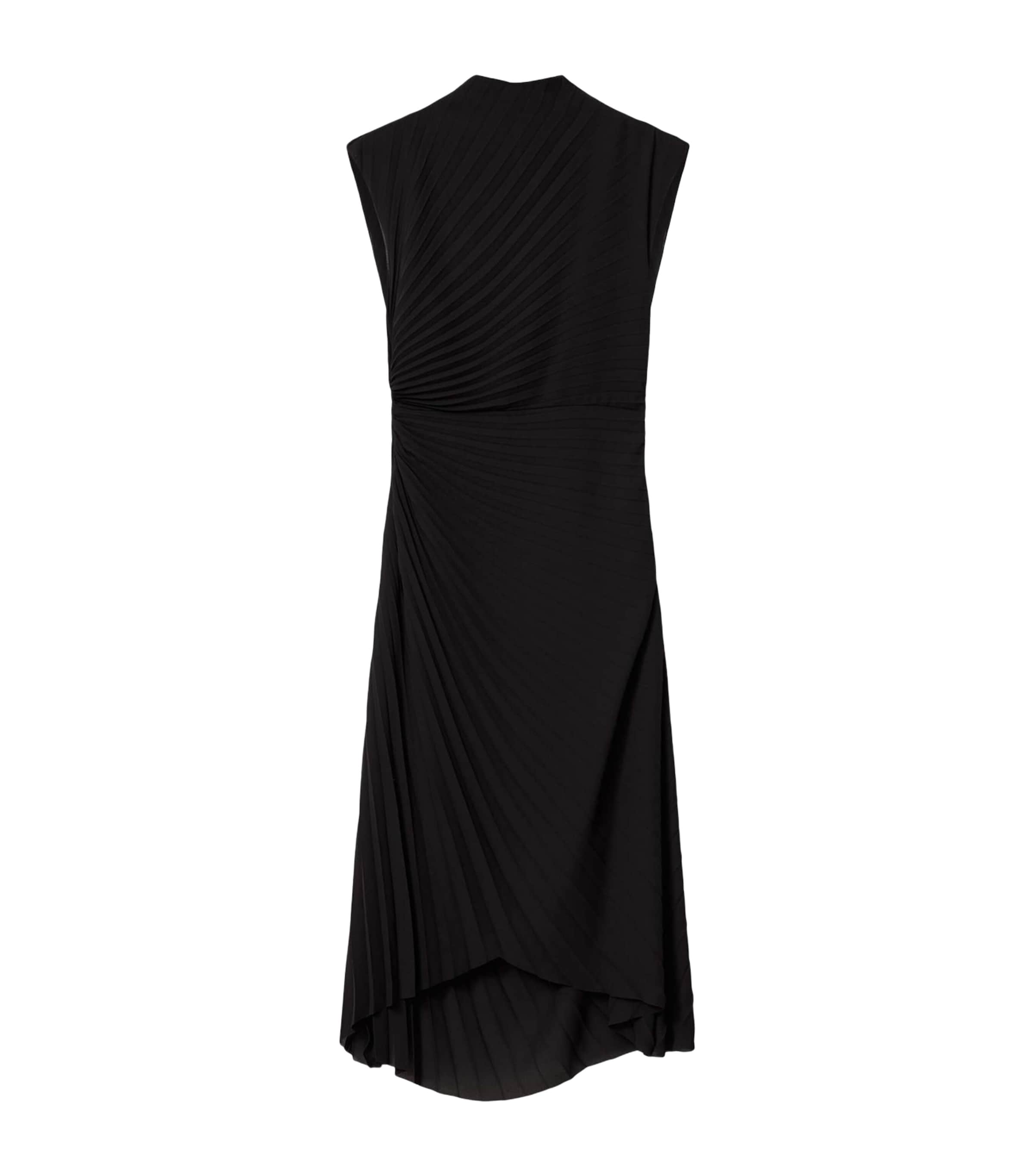AllSaints Womens Pleated Rayanna Dress Black Image 1