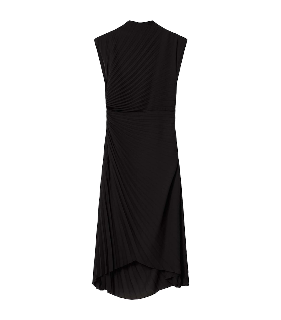 AllSaints Womens Pleated Rayanna Dress Black Image 1