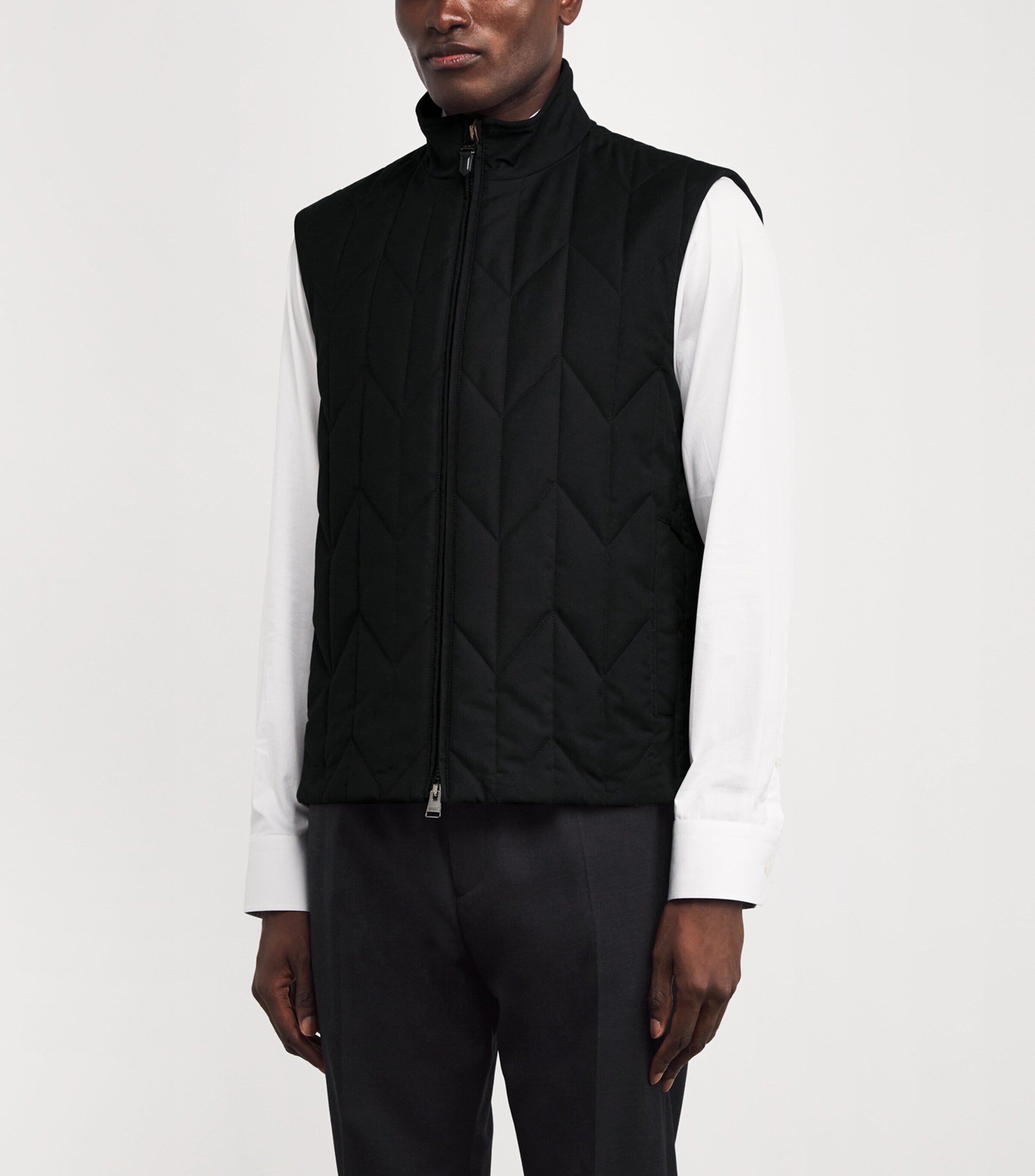 Canali Mens Weather-Resistant Gilet Image 3