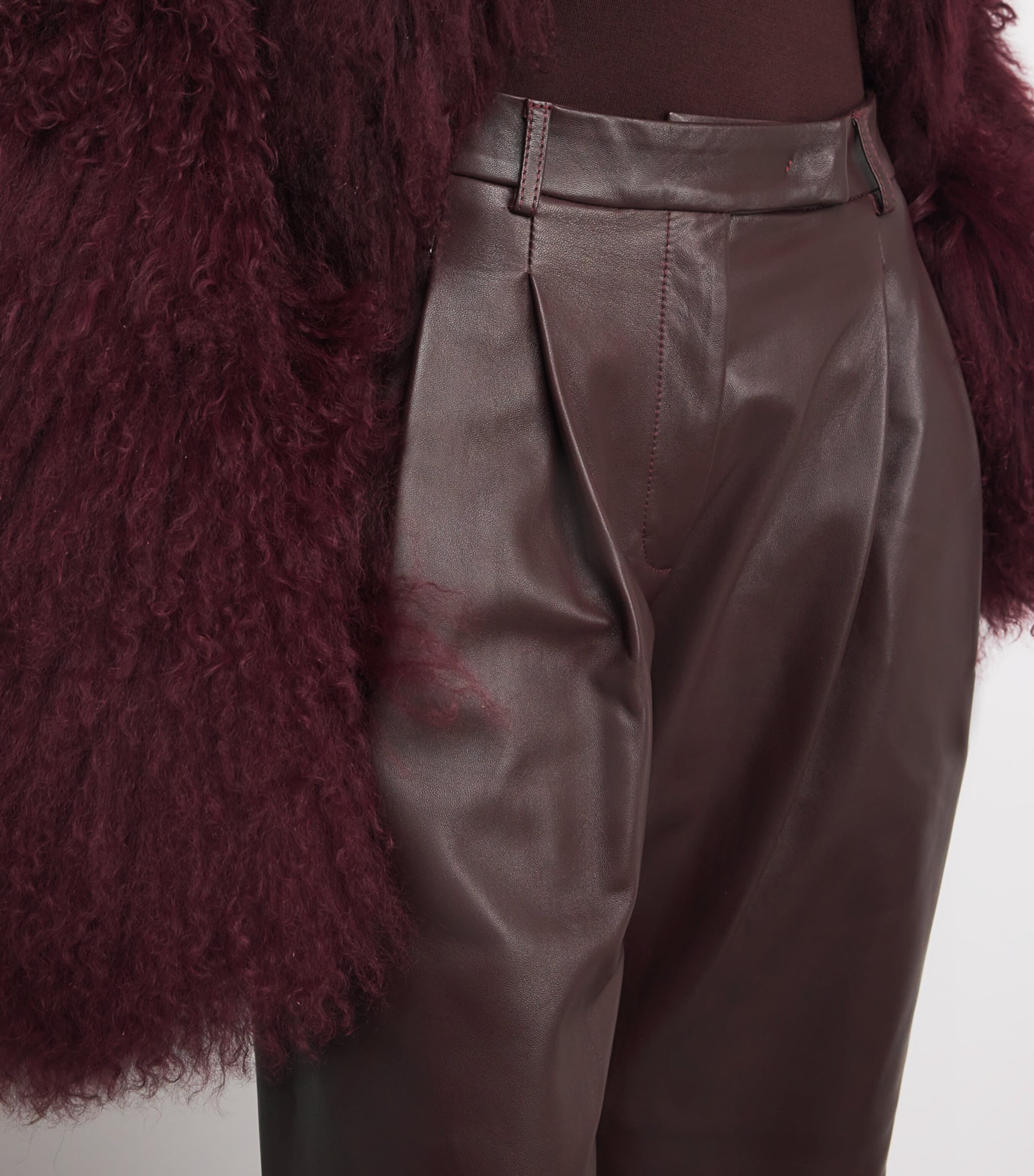 Leather Pleated Trousers MOSTO Image 6