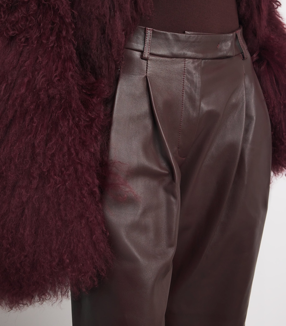 Leather Pleated Trousers MOSTO Image 6