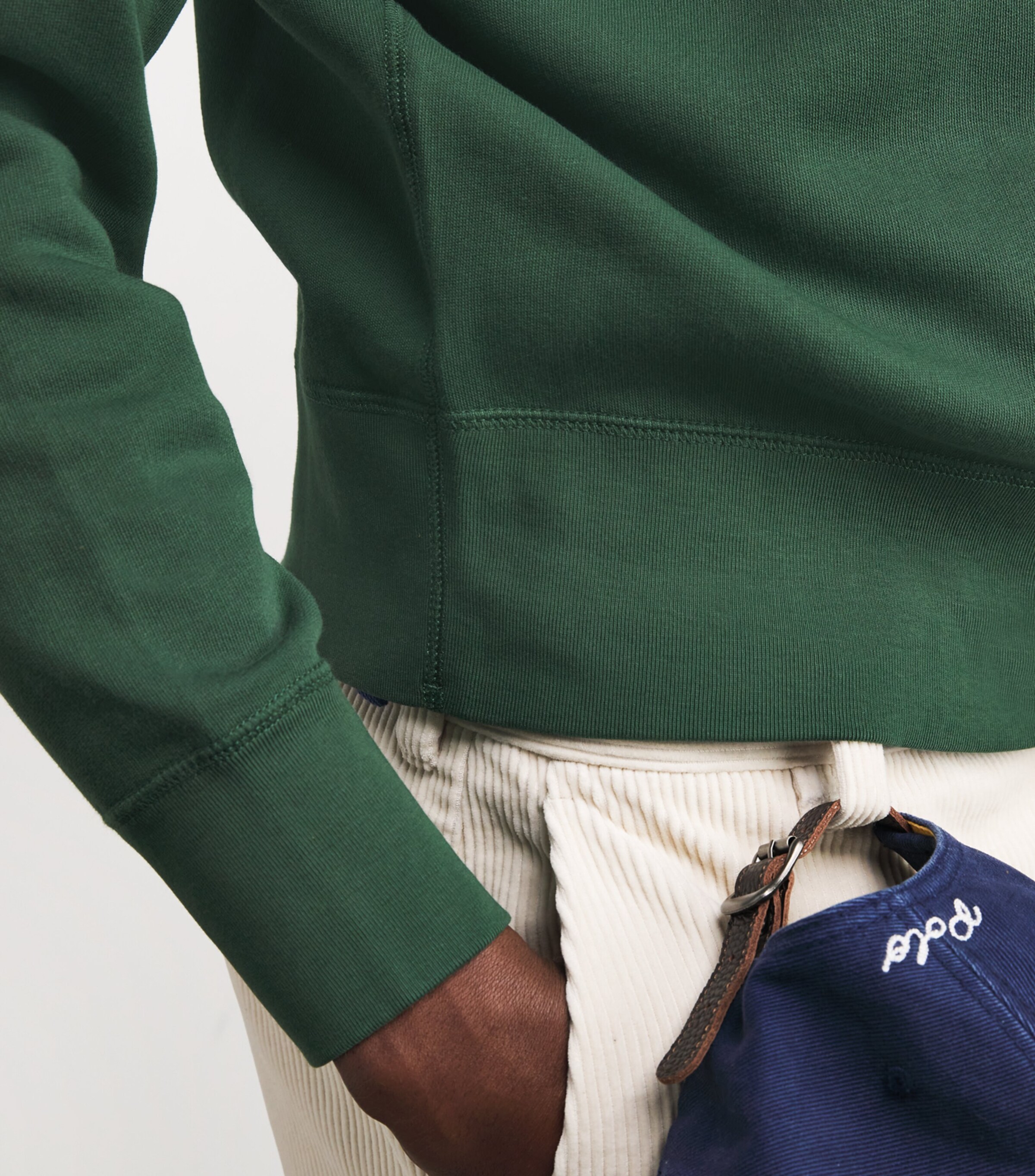 Cotton-Blend Logo Print Quarter-Zip Sweatshirt GRASS Image 6