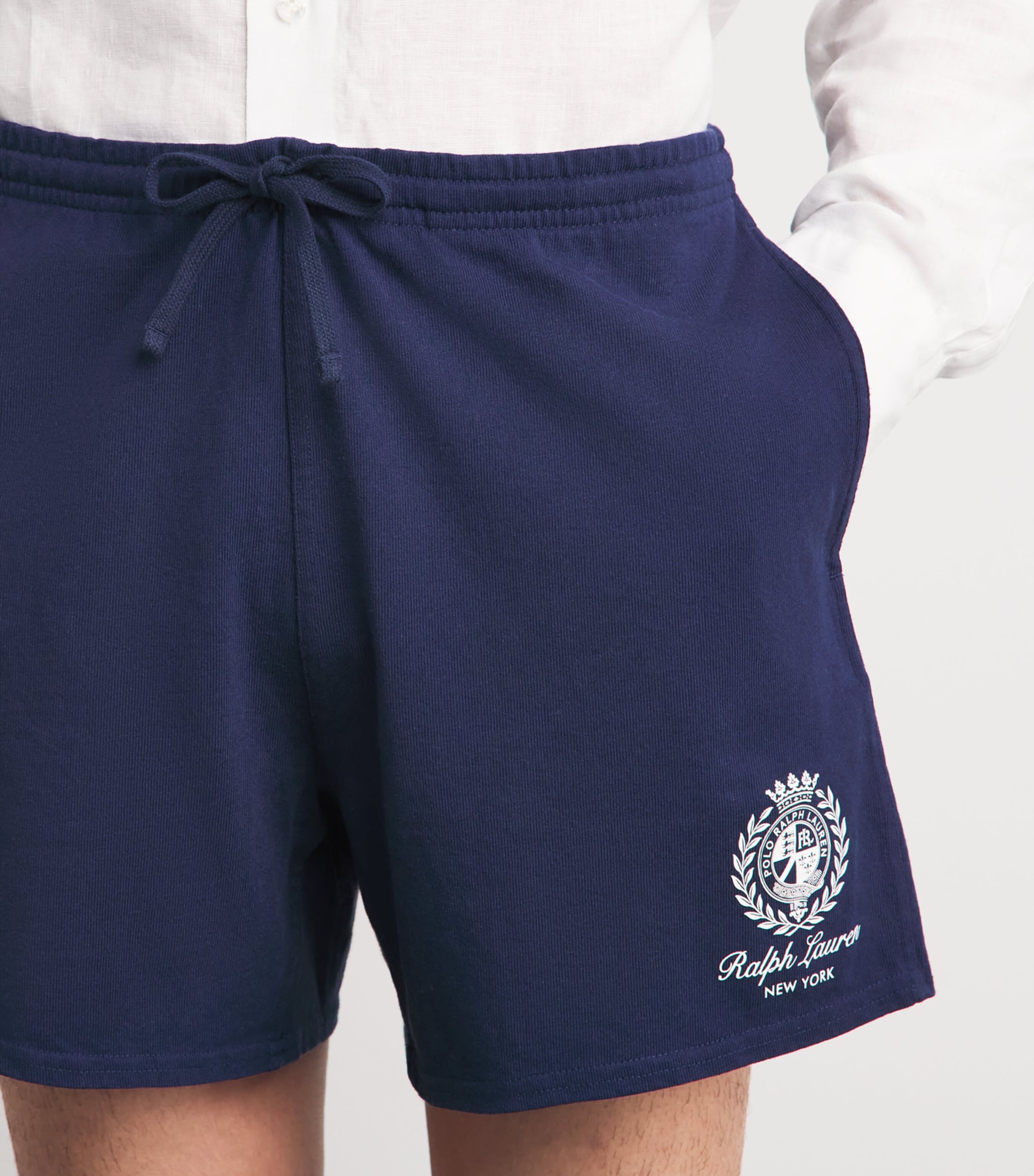 Polo Ralph Lauren Mens Cotton Drawstring Logo Shorts Newport Navy Image 3