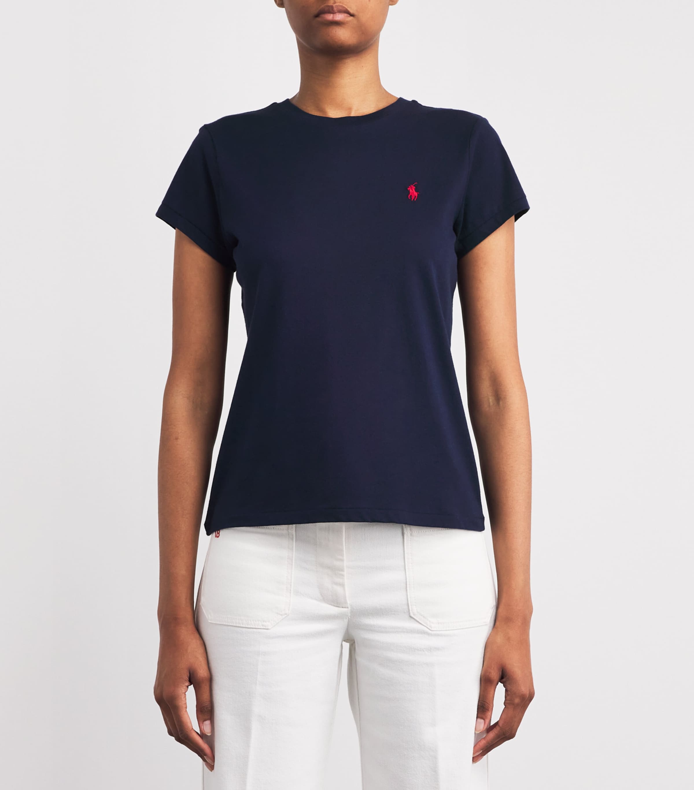 Cotton Polo Pony T-Shirt CRUISE NAVY Image 3