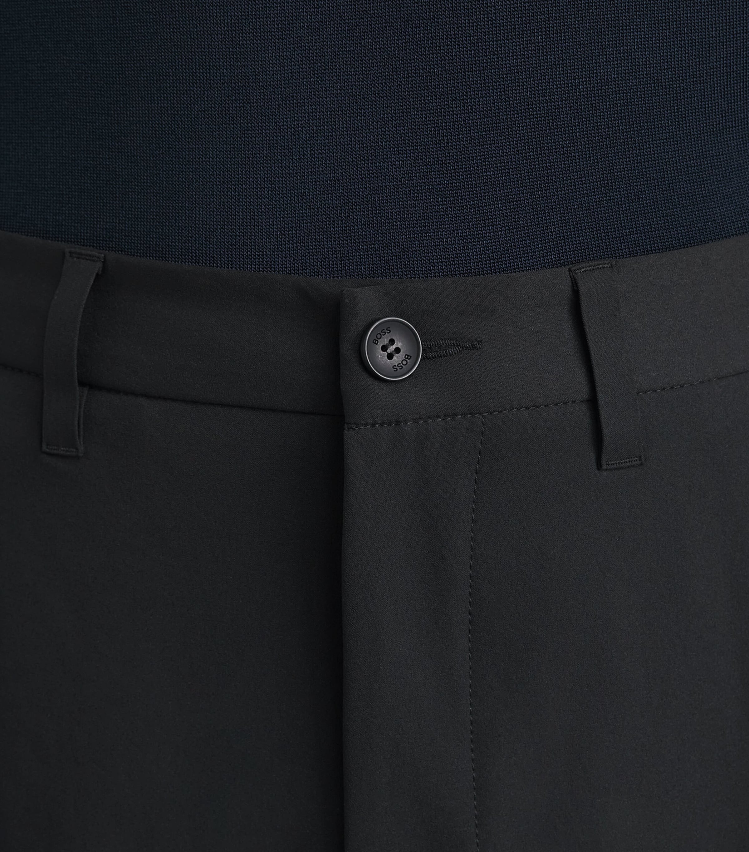BOSS Mens Commuter Slim Chinos Black Image 3