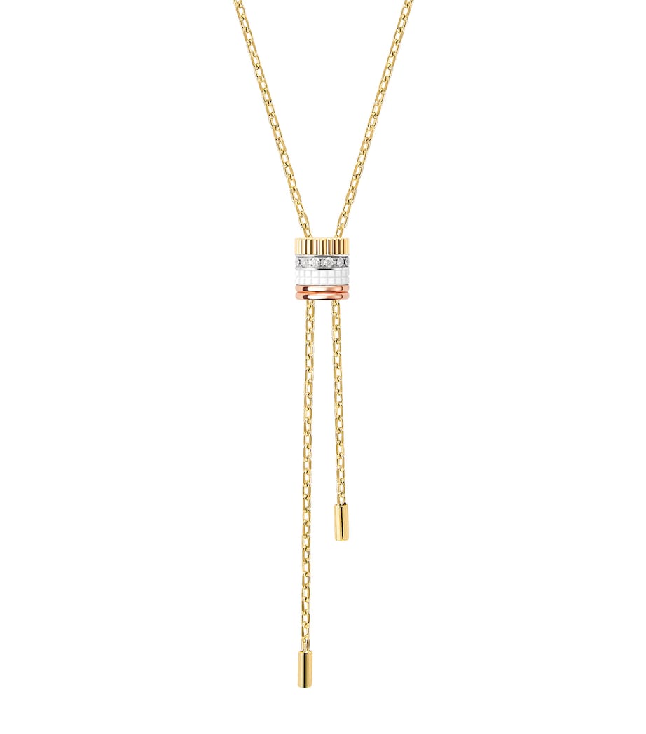 Mixed Gold and Diamond Quatre White Edition Necklace GOLD Image 1