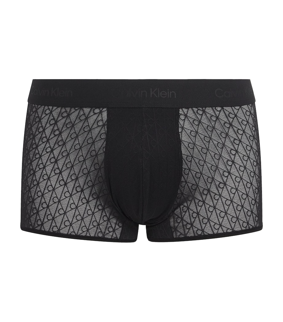 Microfibre Lace Trunks BLACK Image 1