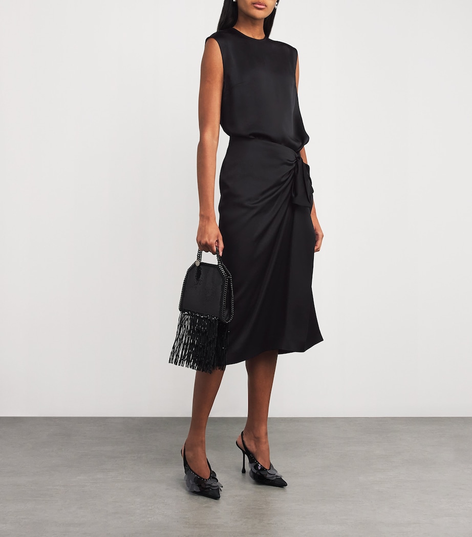 Satin Sleeveless Blouse 1000 BLACK Image 2