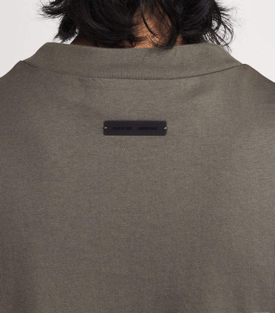 Cotton Logo Oversized T-Shirt MOSS Image 6