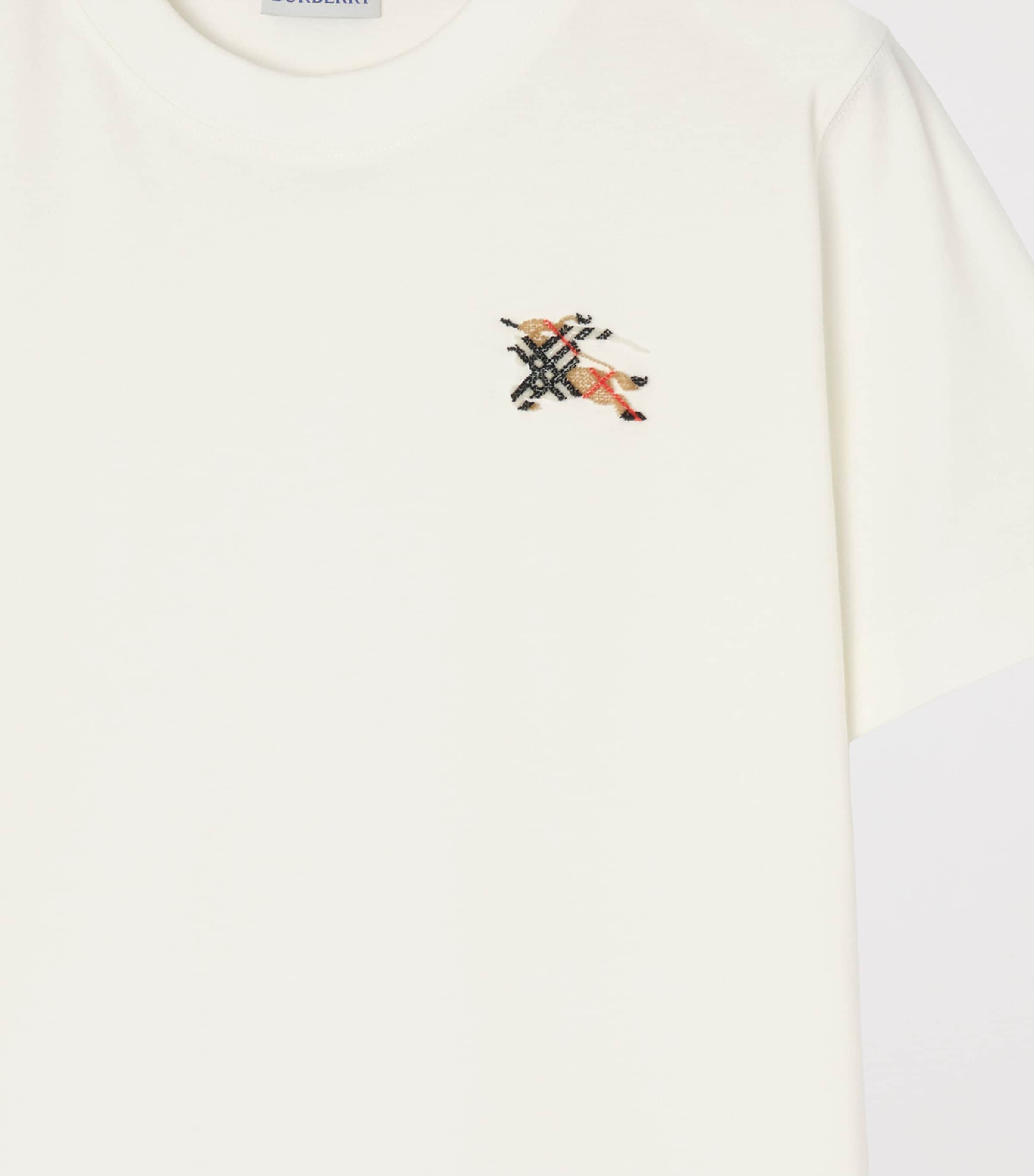 Burberry Womens Cotton EKD T-Shirt Chalk Image 4